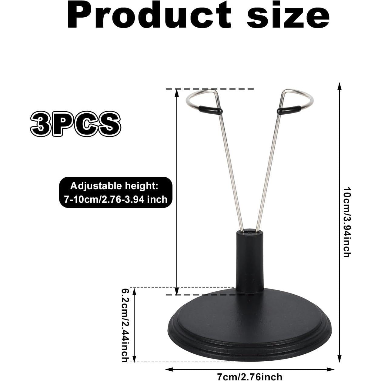 Soporte para Muñecas Ajustable Lyreh - 3 Piezas Negro