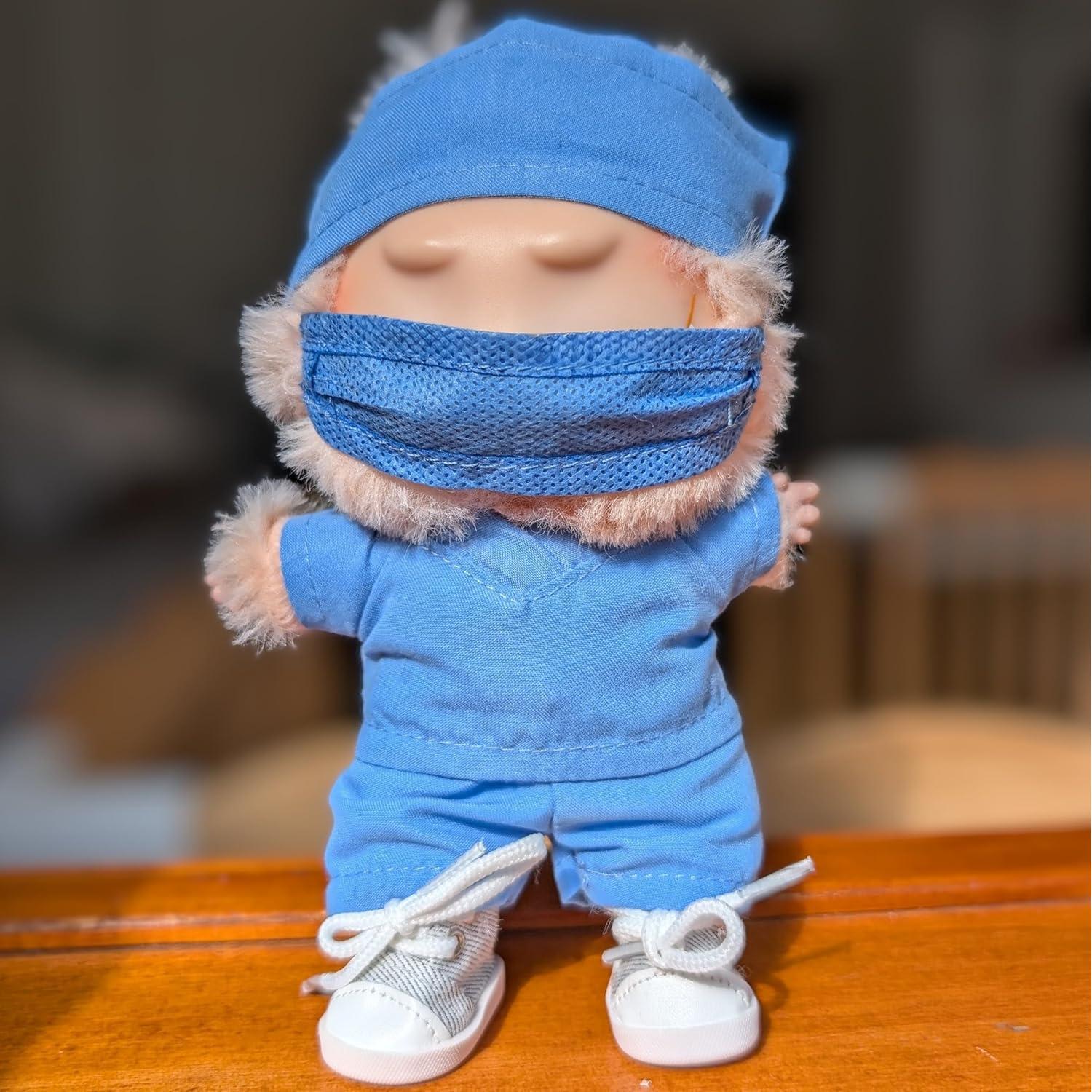 Conjunto de Ropa de Enfermera Labubu 17cm - 5 Piezas