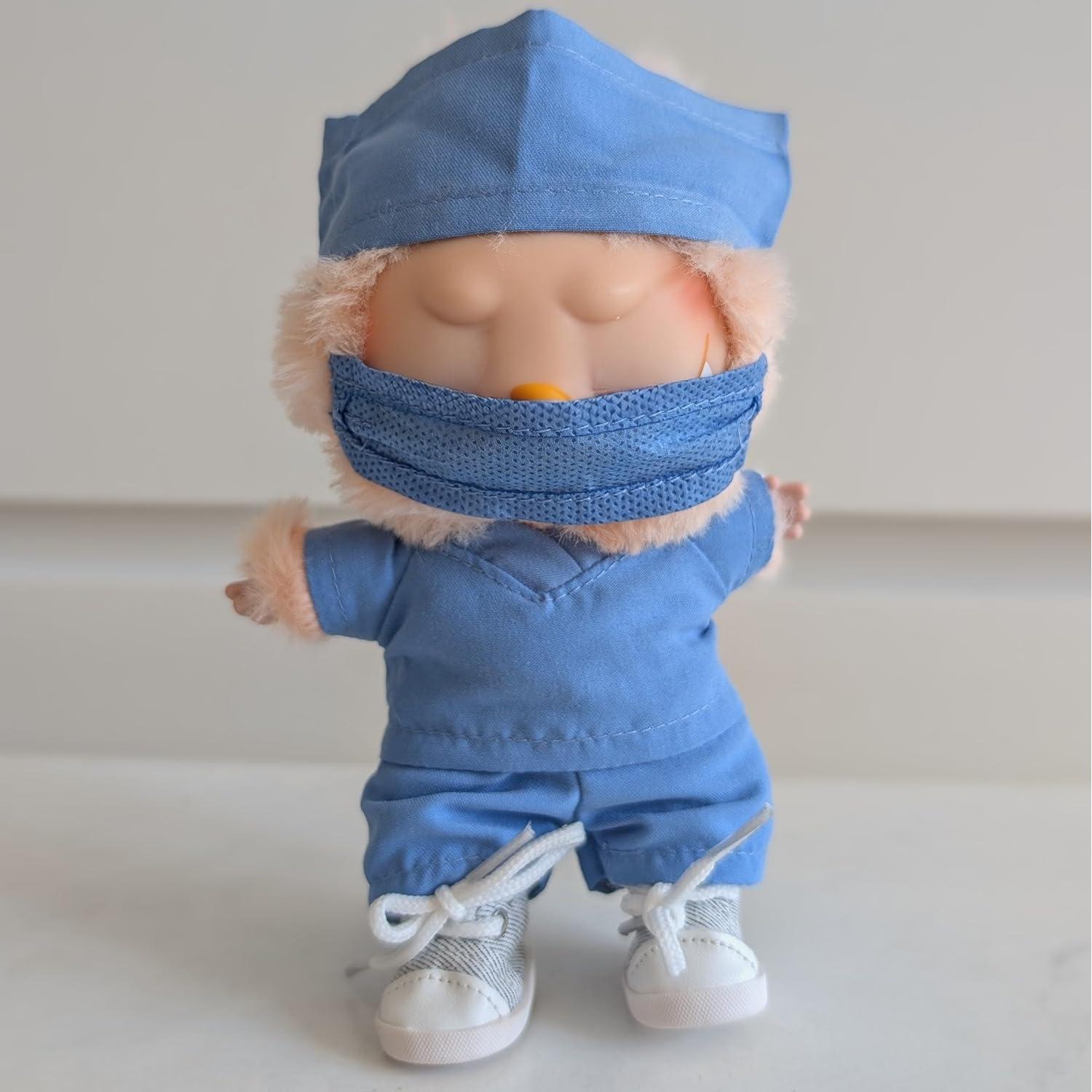 Conjunto de Ropa de Enfermera Labubu 17cm - 5 Piezas