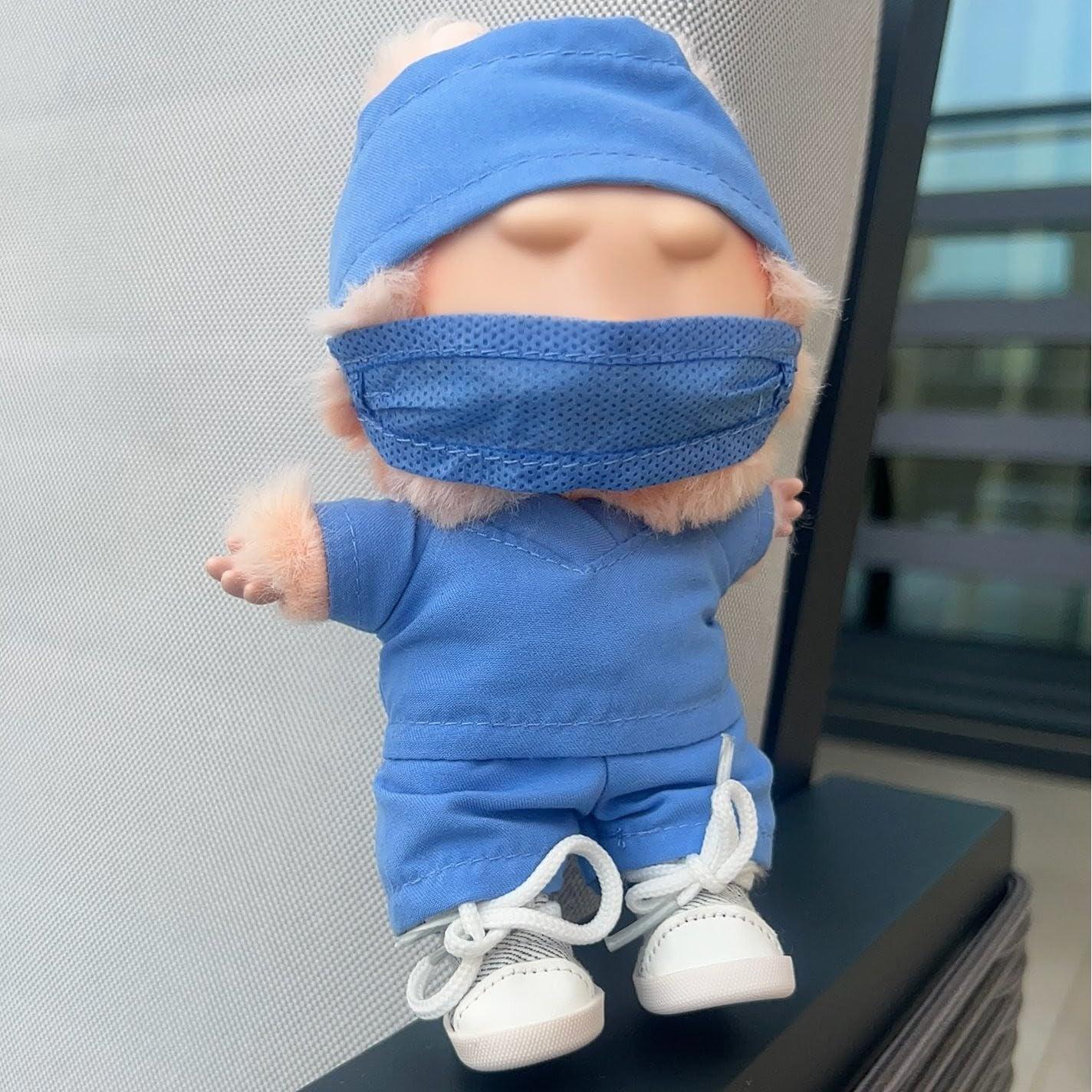 Conjunto de Ropa de Enfermera Labubu 17cm - 5 Piezas