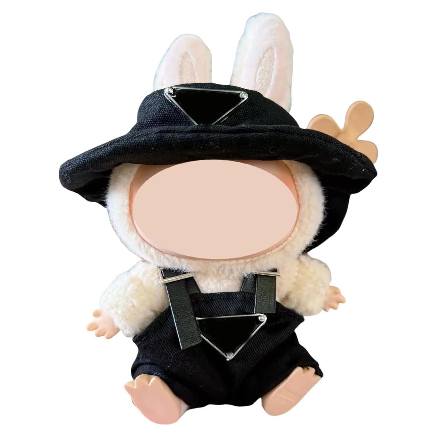 Conjunto de Ropa para Muñecas Labub 15-17cm - Negro