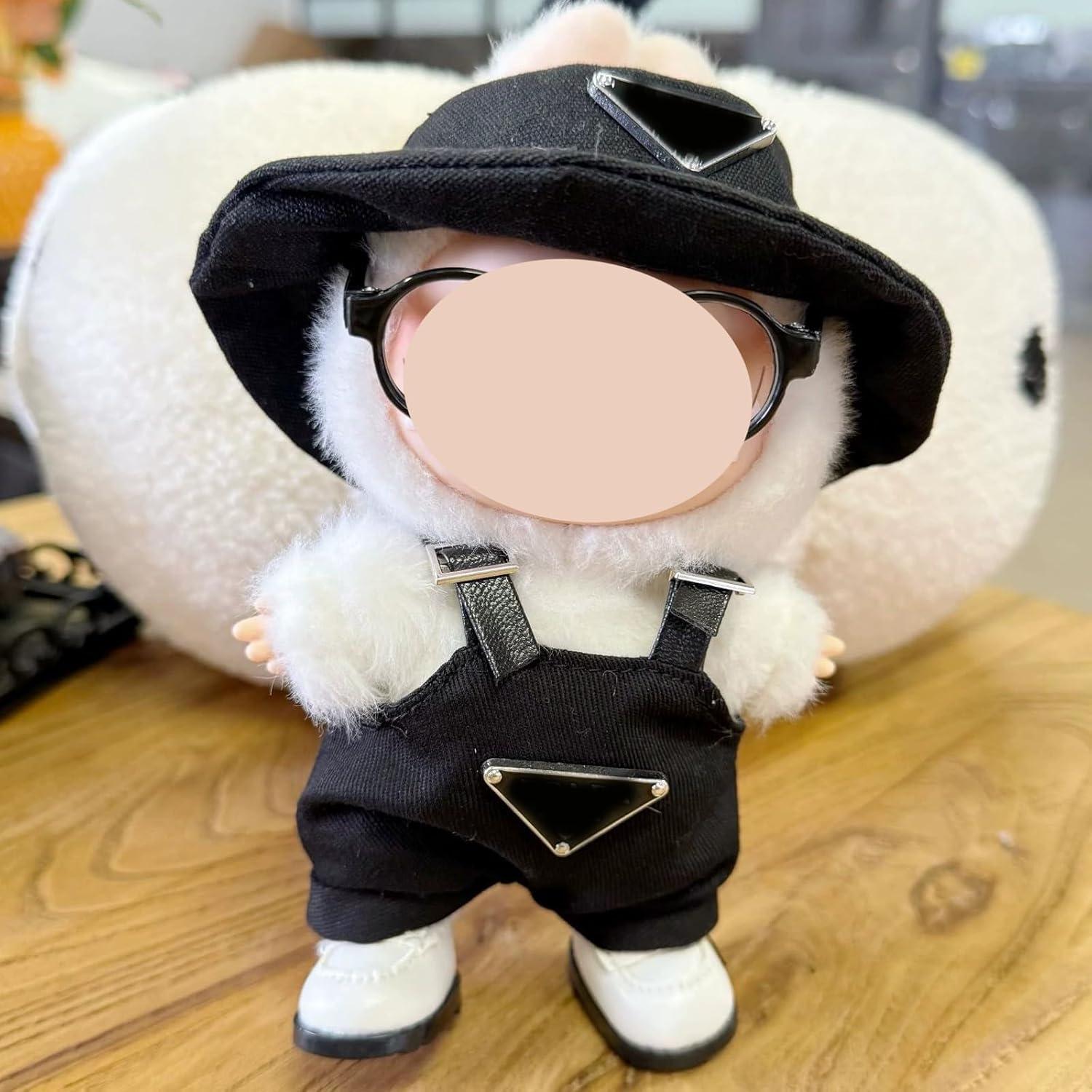 Conjunto de Ropa para Muñecas Labub 15-17cm - Negro