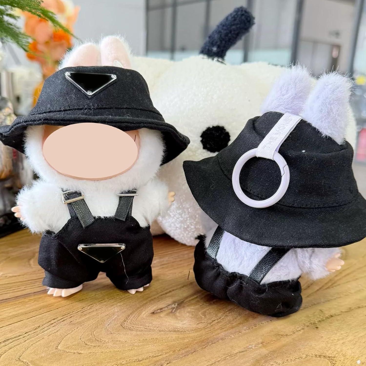 Conjunto de Ropa para Muñecas Labub 15-17cm - Negro