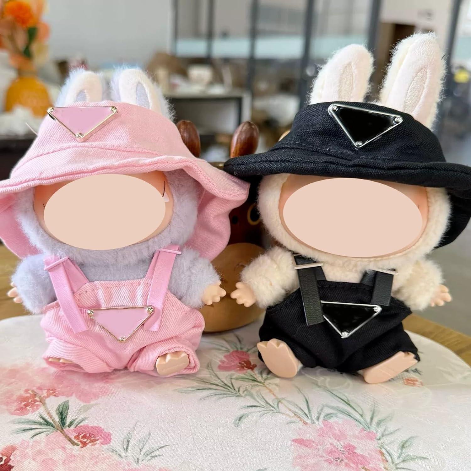 Conjunto de Ropa para Muñecas Labub 15-17cm - Negro