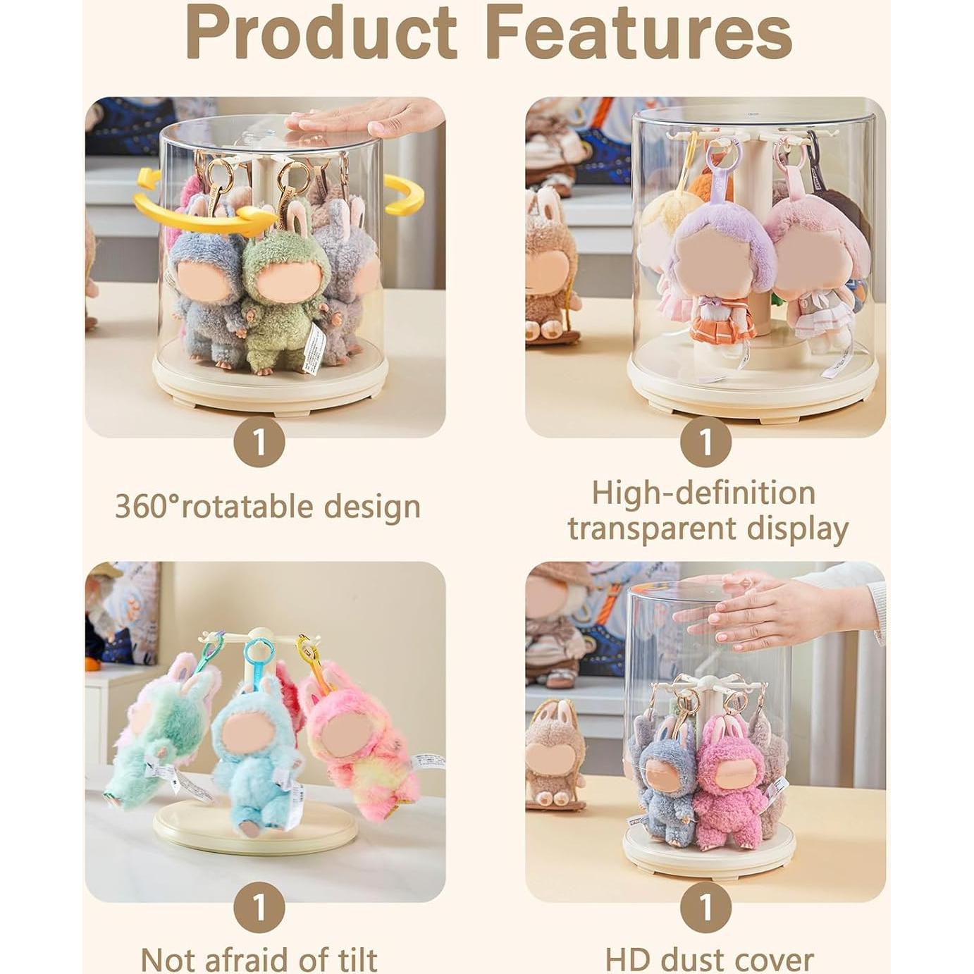 Caja de Exhibición Rotativa Transparente MUZMDNI 23cm