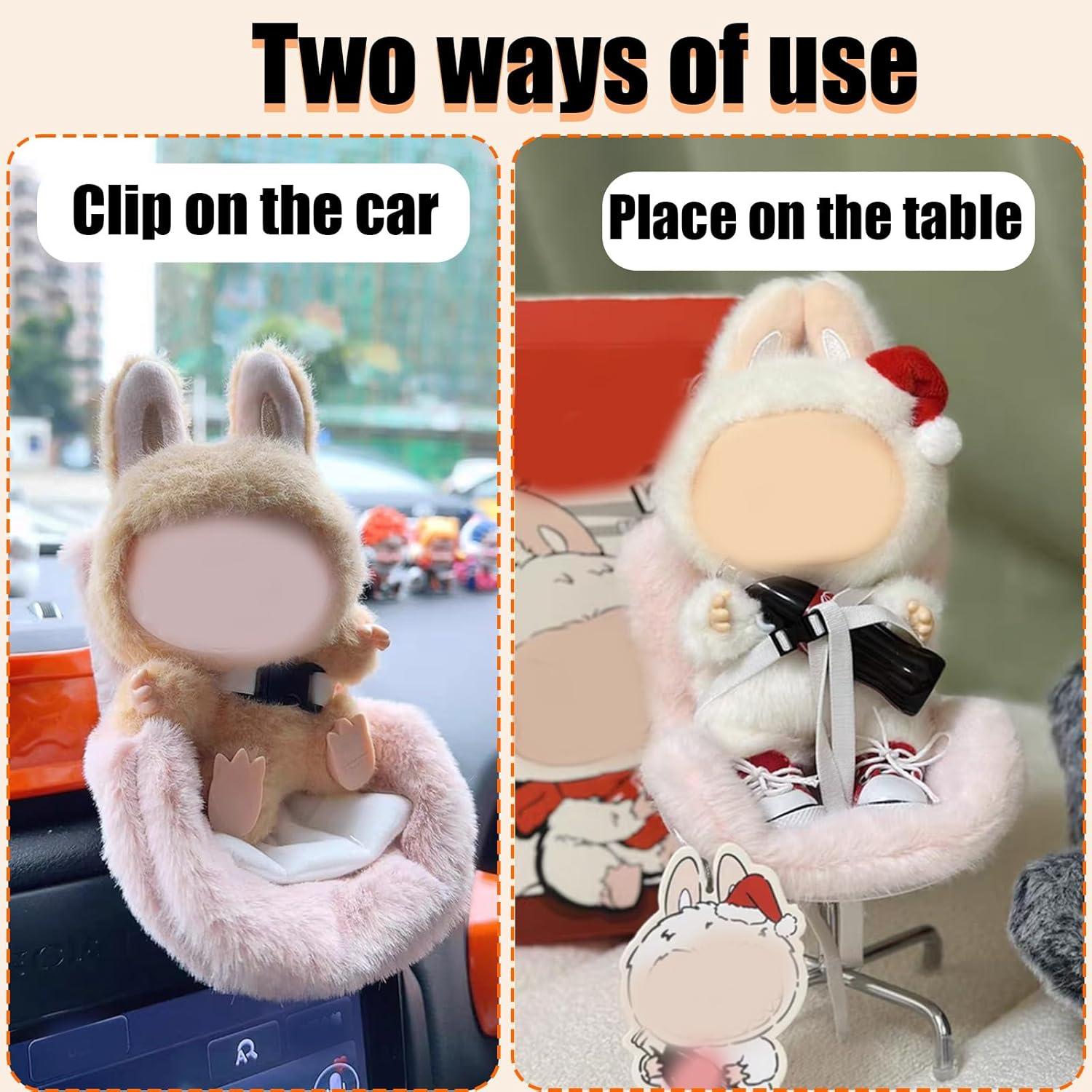 Asiento de Coche para Muñecas Lukax Rosa 15.2x6.9x10.2cm