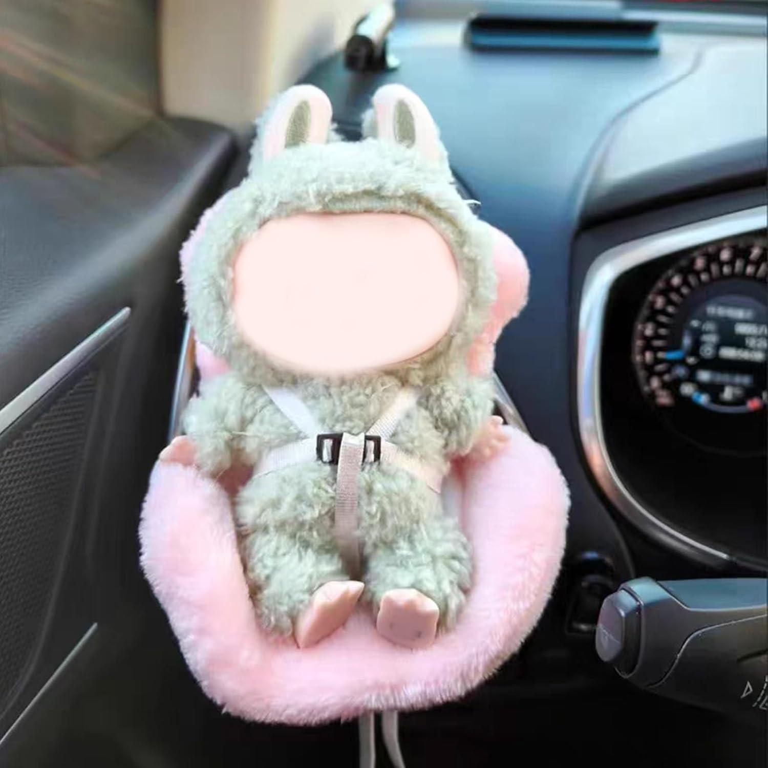 Asiento de Coche para Muñecas Lukax Rosa 15.2x6.9x10.2cm