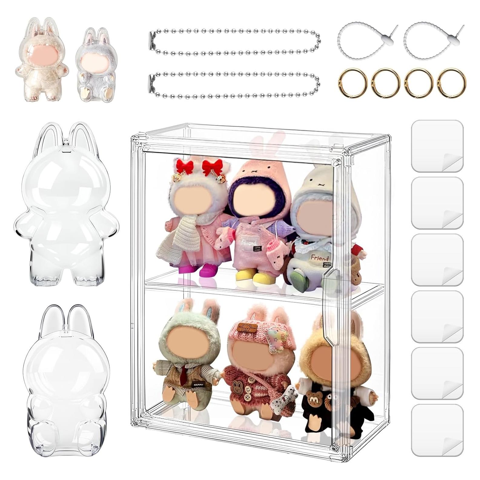 Estuches de Exhibición 12PCS AKODENORA para Muñecas 36x27x14cm