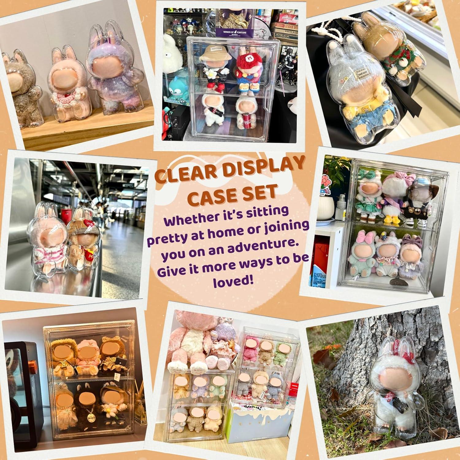 Estuches de Exhibición 12PCS AKODENORA para Muñecas 36x27x14cm