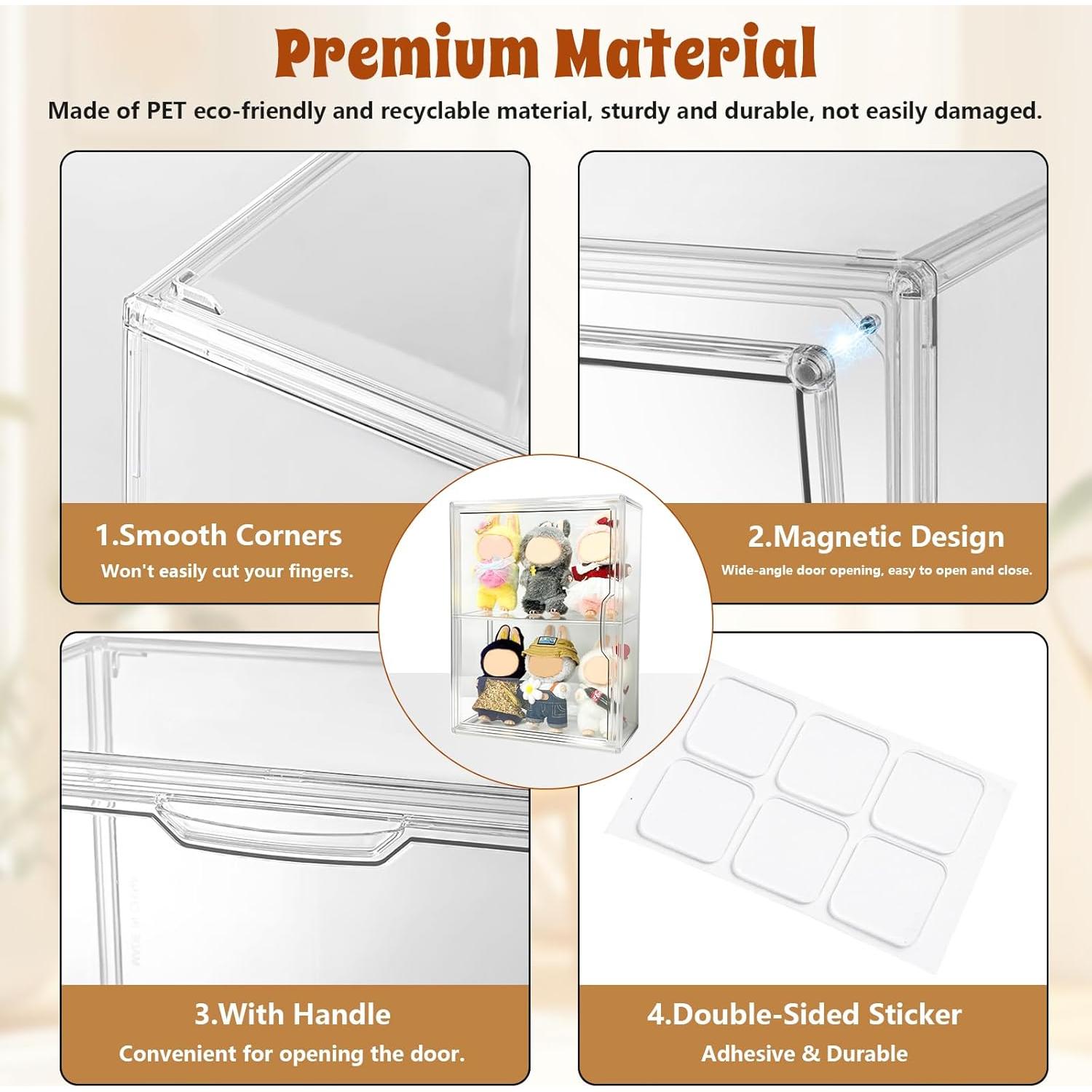 Estuches de Exhibición 12PCS AKODENORA para Muñecas 36x27x14cm