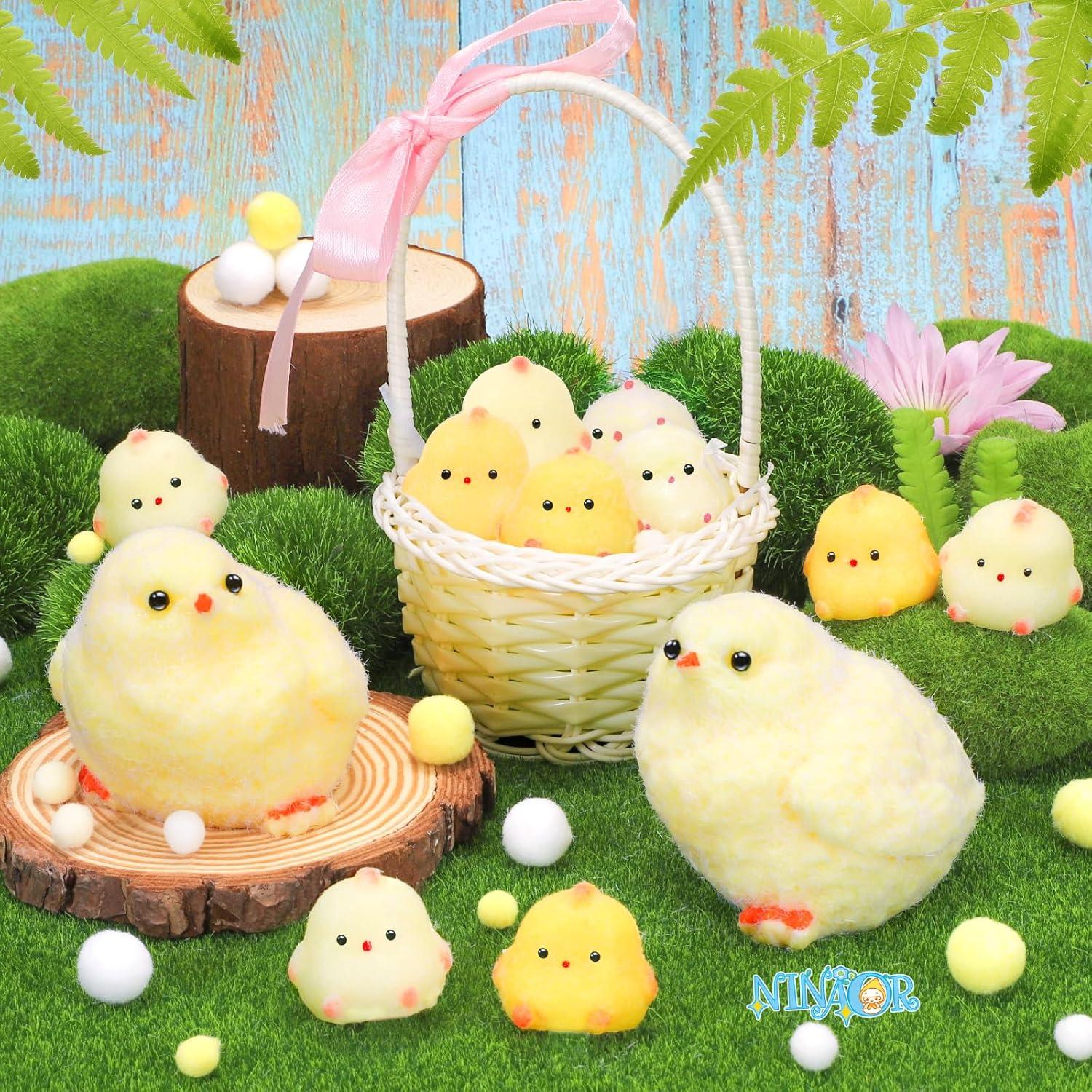 Juguetes Antiestrés Squishy NINAOR 6 Piezas Pollitos