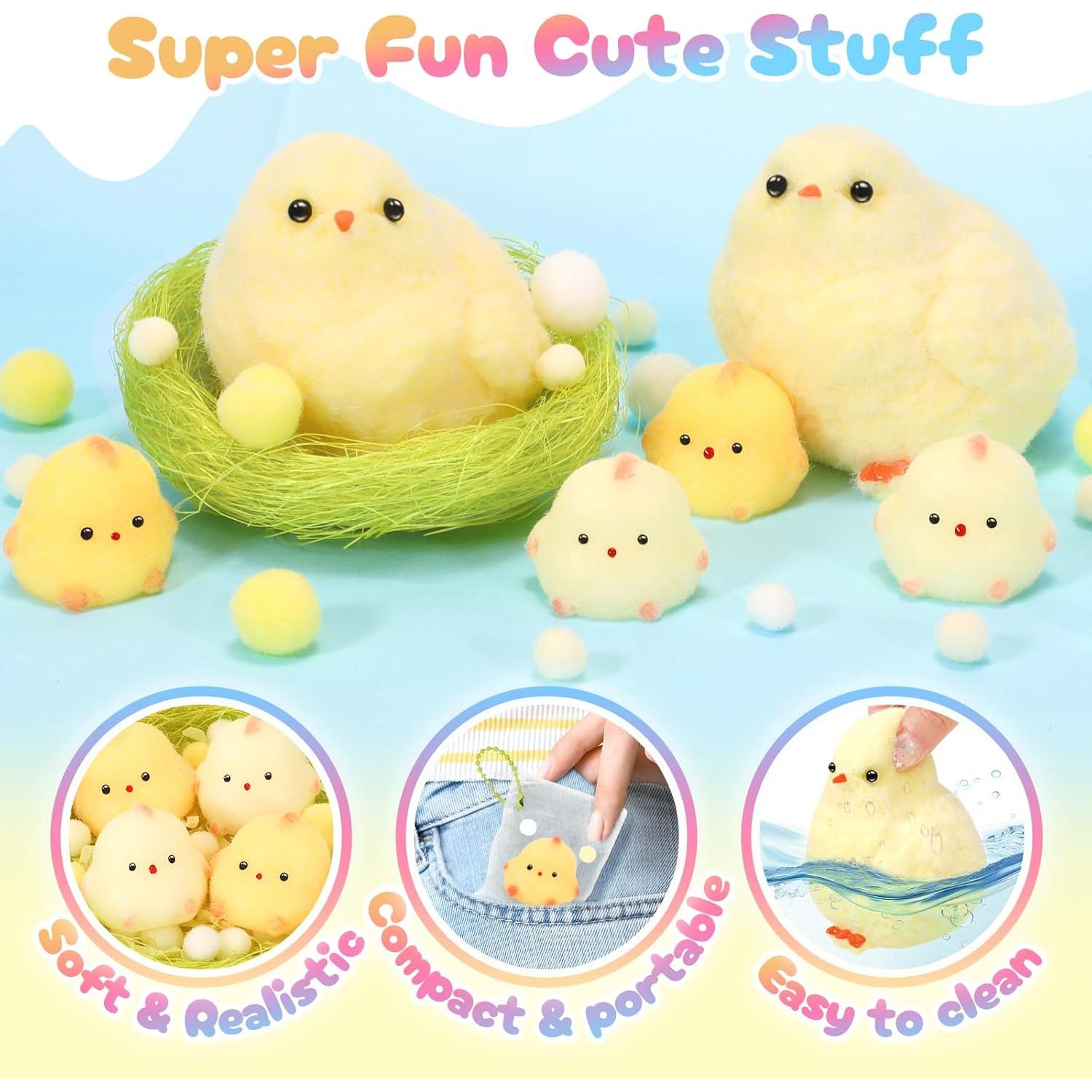 Juguetes Antiestrés Squishy NINAOR 6 Piezas Pollitos