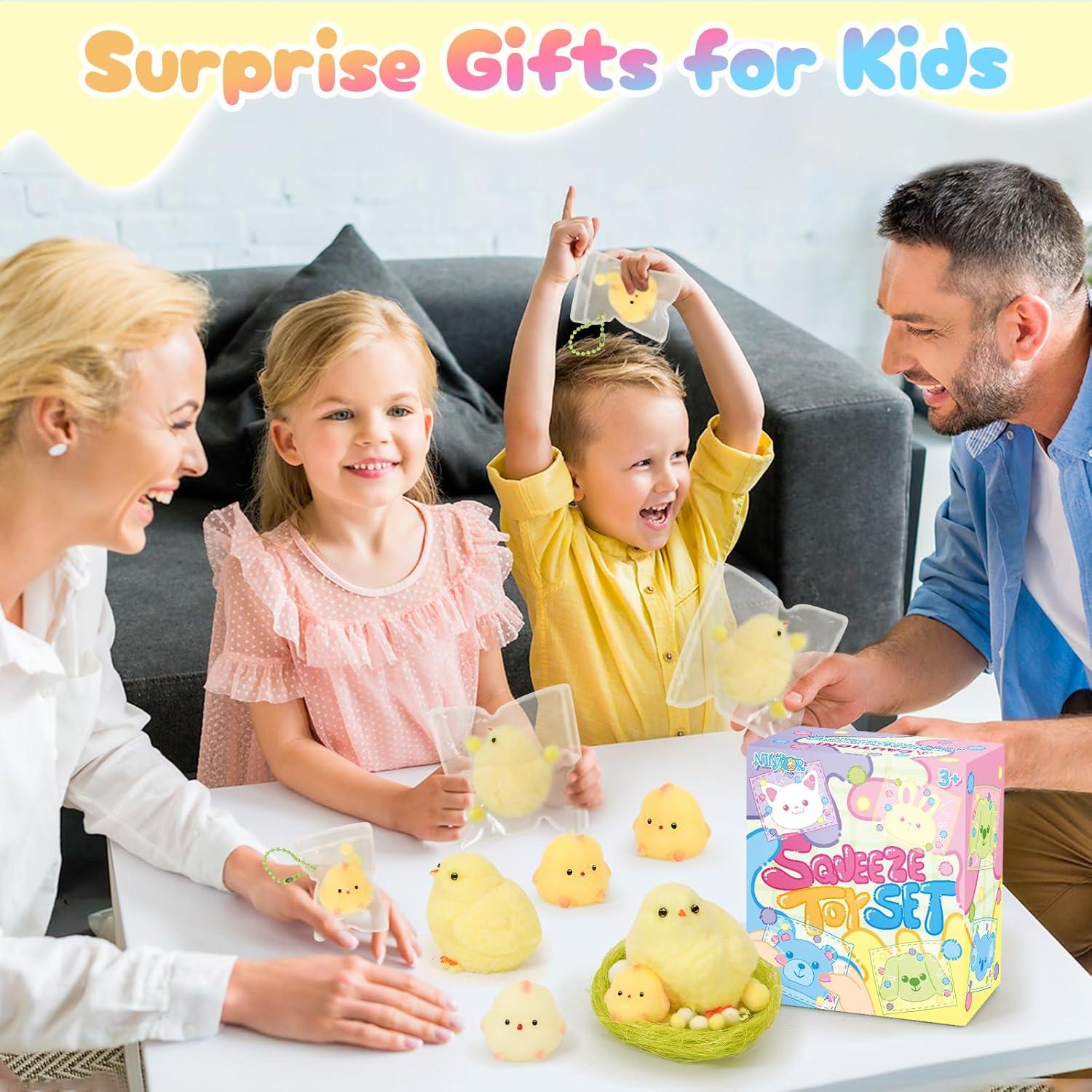 Juguetes Antiestrés Squishy NINAOR 6 Piezas Pollitos