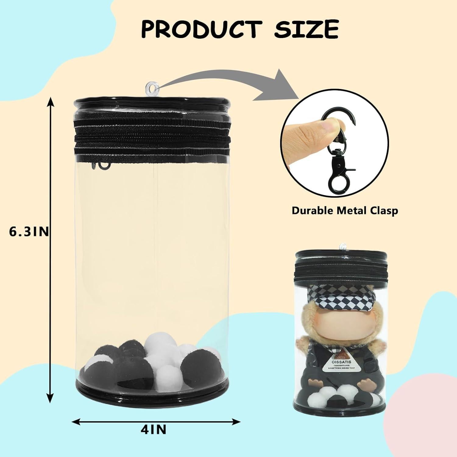 Funda Protectora Cilíndrica HiOKOU para Figuras - Negro