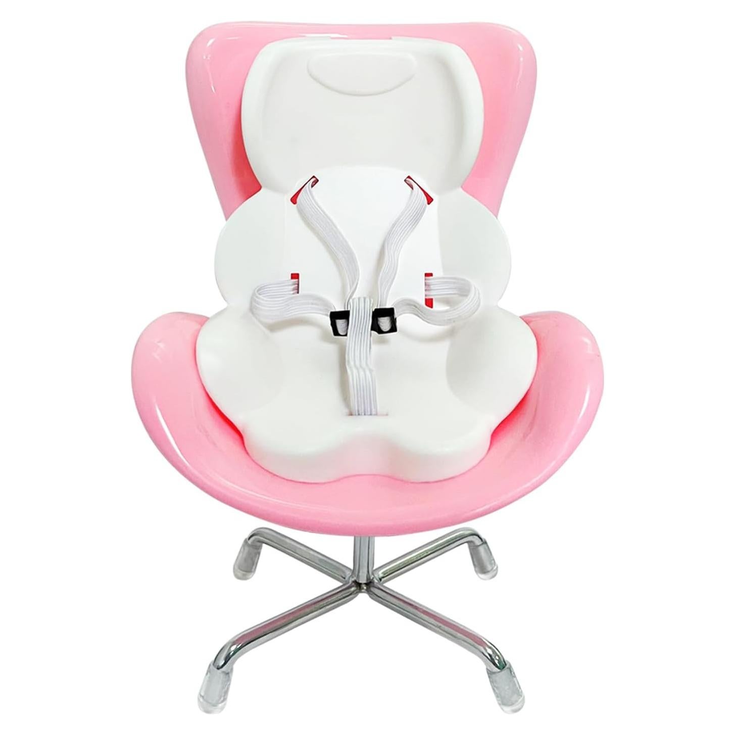 Asiento de Coche para Muñecas ApisNest Rosa 15-17cm con Clip