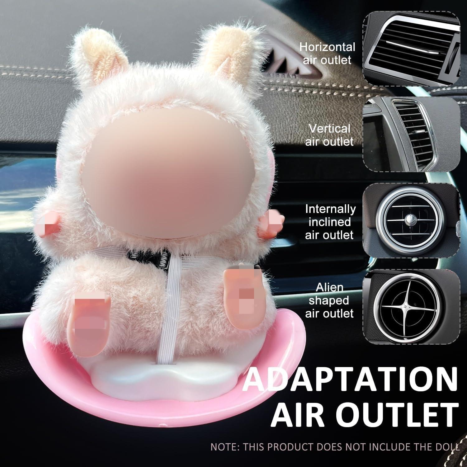 Asiento de Coche para Muñecas ApisNest Rosa 15-17cm con Clip