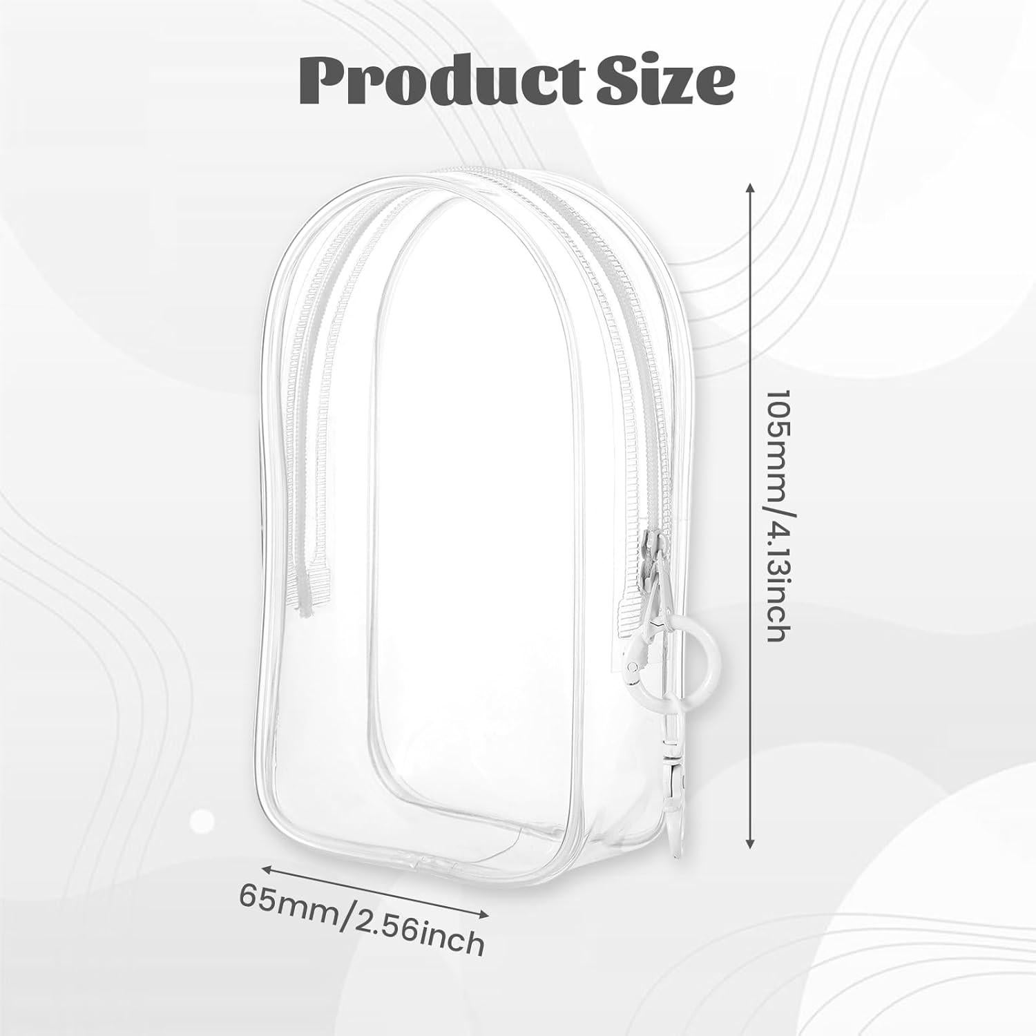 Bolsa de Llavero Transparente Xyulaan con Crema 19.2x11.8cm