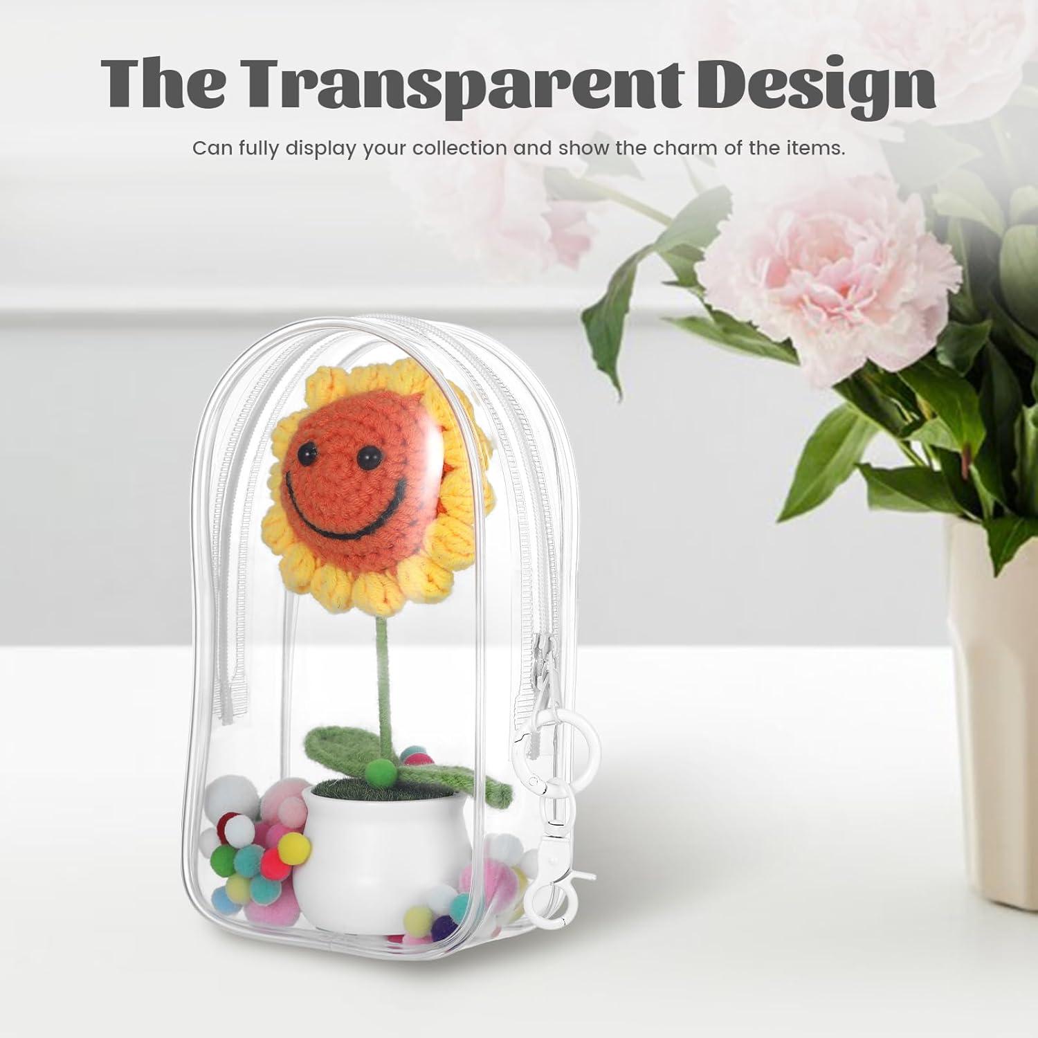 Bolsa de Llavero Transparente Xyulaan con Crema 19.2x11.8cm