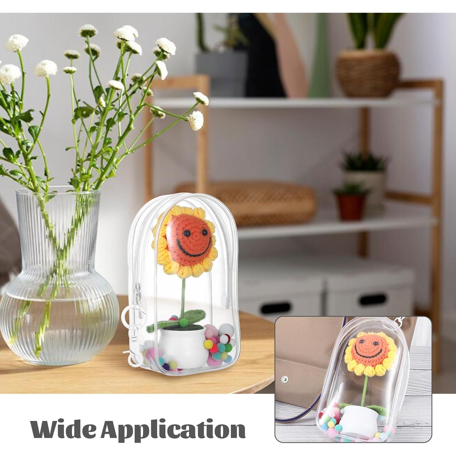 Bolsa de Llavero Transparente Xyulaan con Crema 19.2x11.8cm