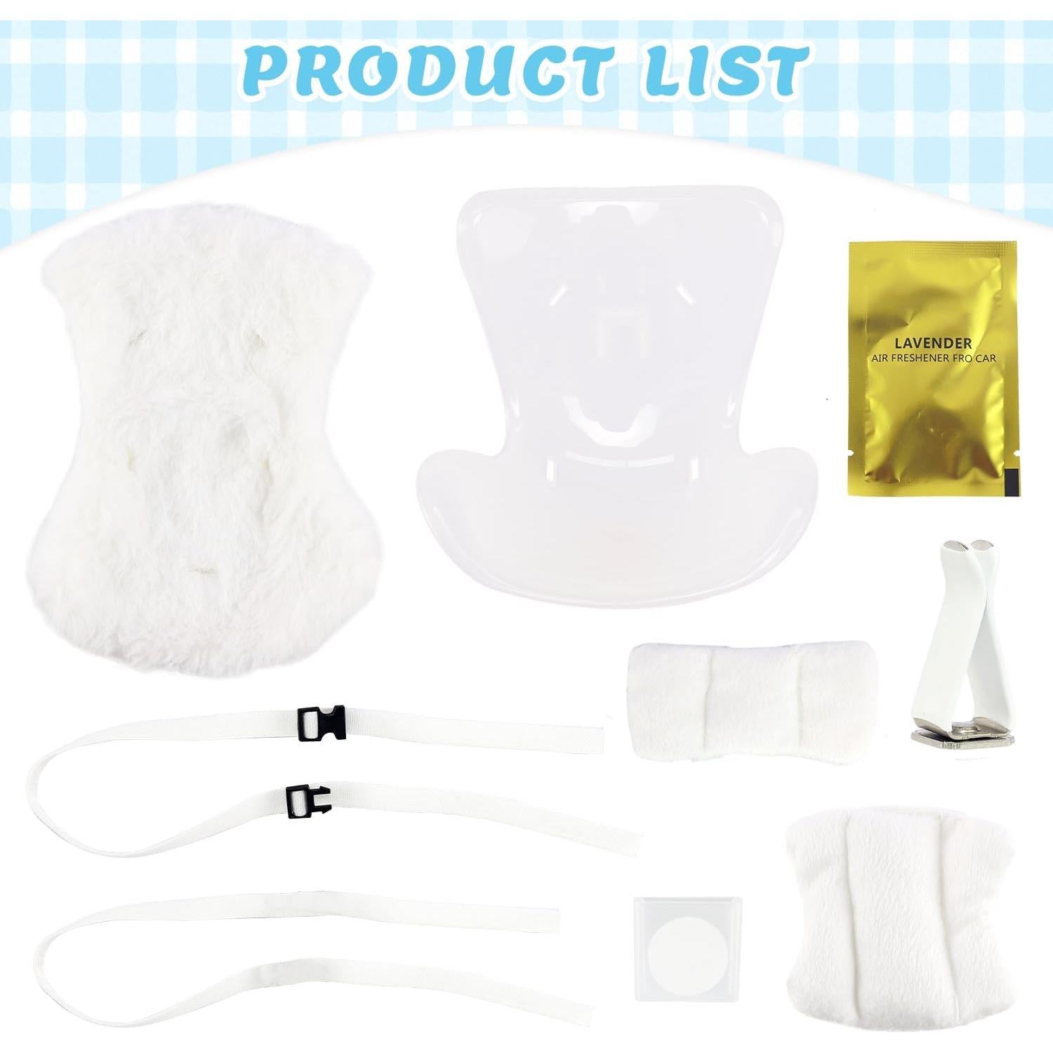 Asiento de coche para muñecas TDDS9 15-17cm Blanco