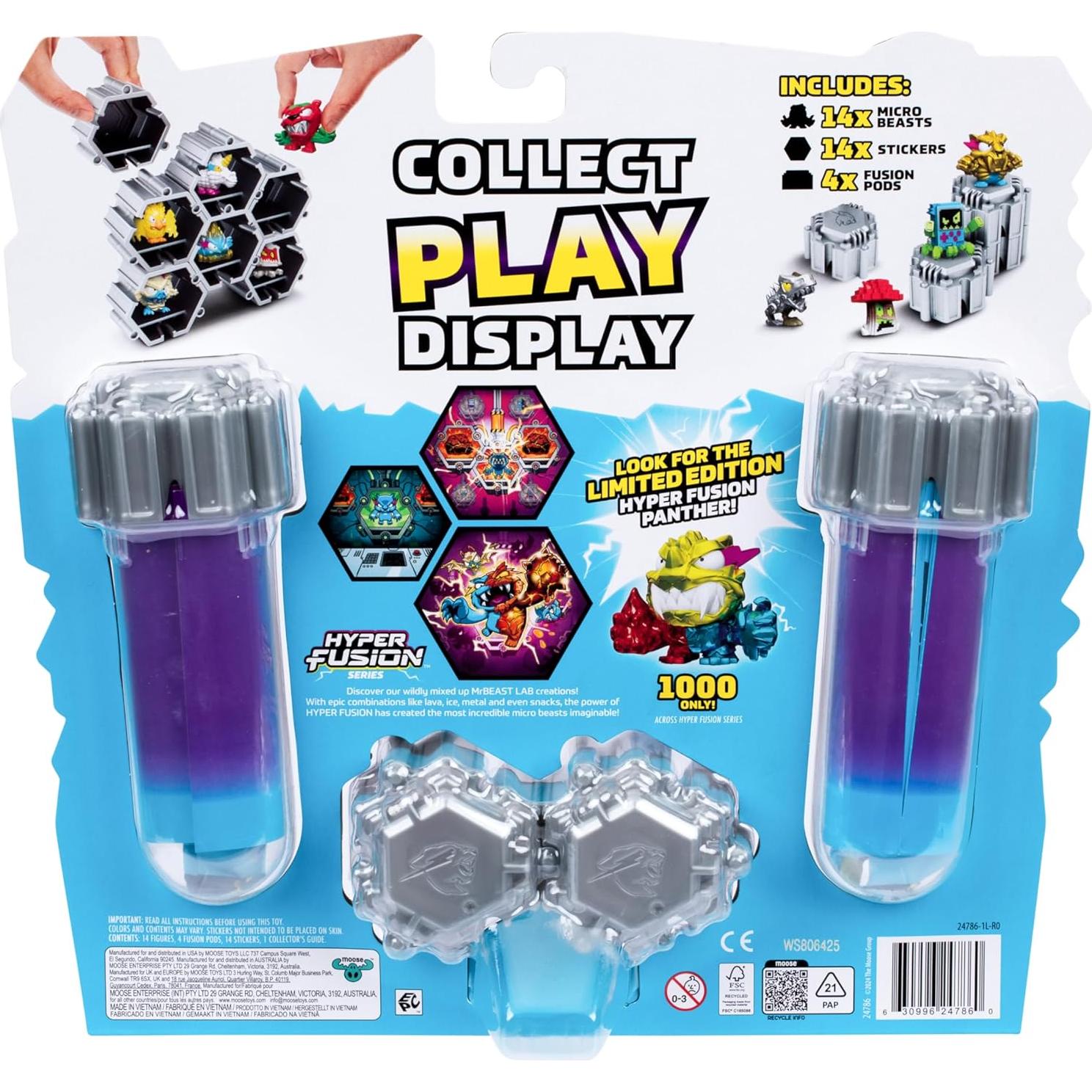 Paquete Mega Lab MrBeast Lab - 14 Bestias Micro + Stickers