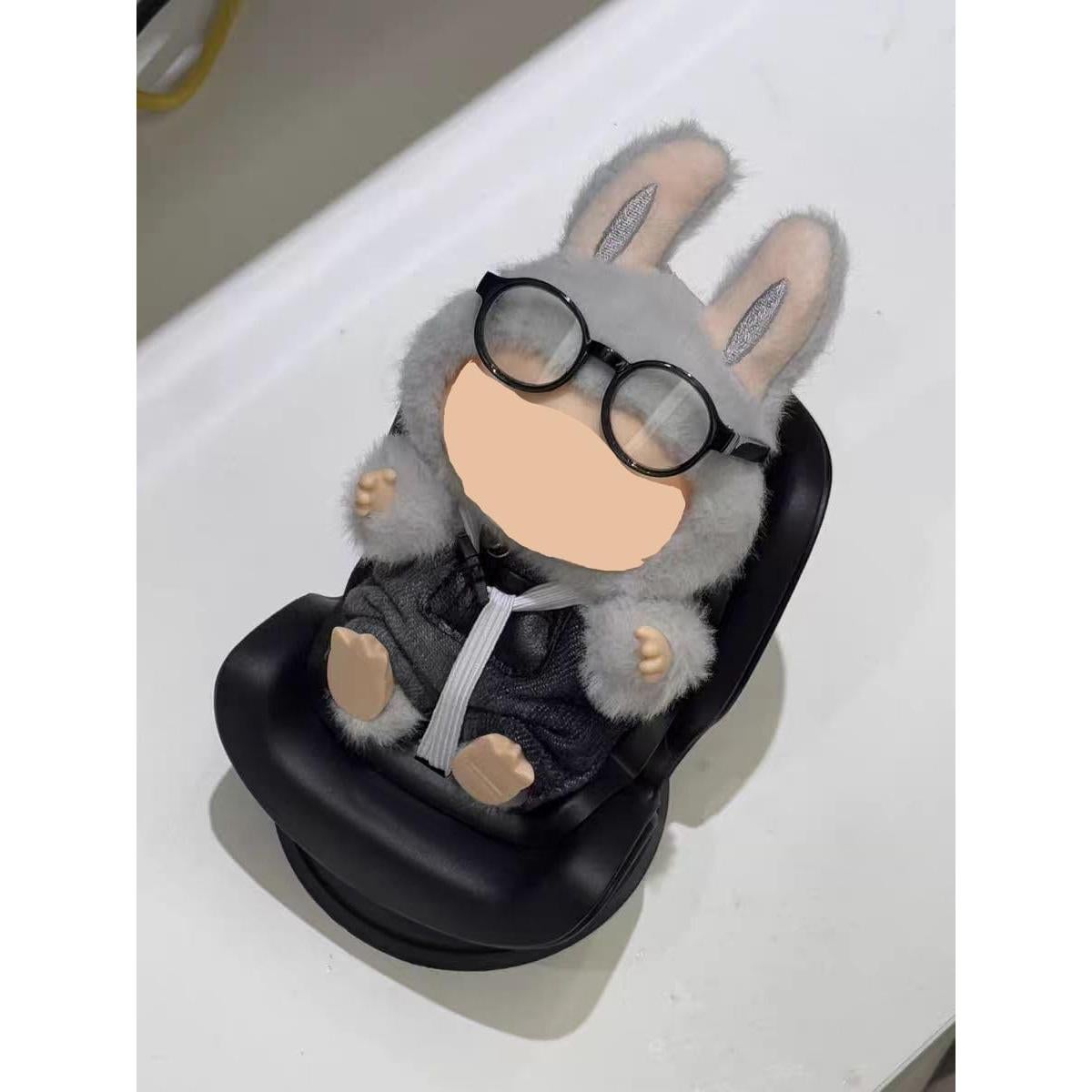 Protector de Asiento de Coche Labubu 14x7.6x6.4cm Negro