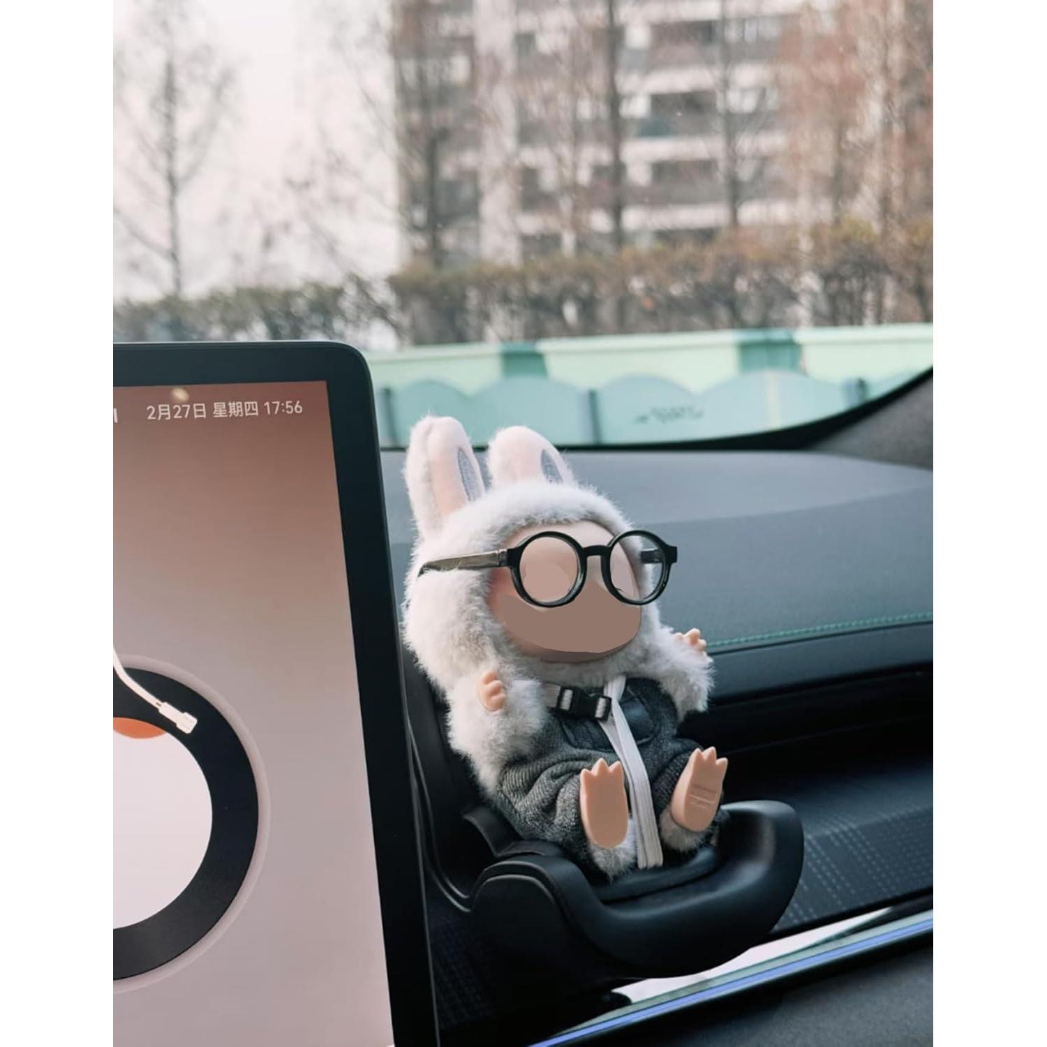 Protector de Asiento de Coche Labubu 14x7.6x6.4cm Negro