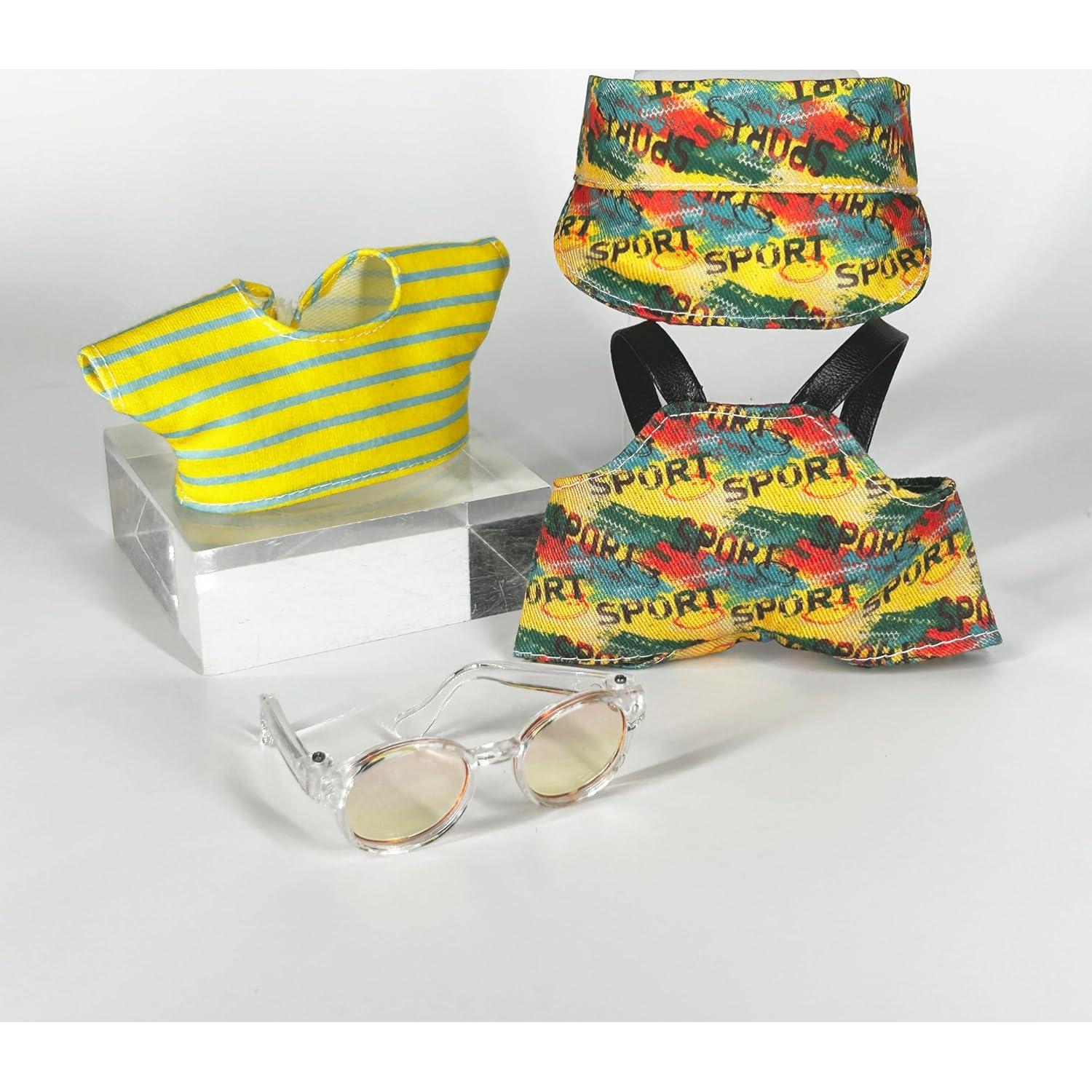 Conjunto de Ropa para Muñeca 17cm OVOEAGLET 4 Piezas Amarillo