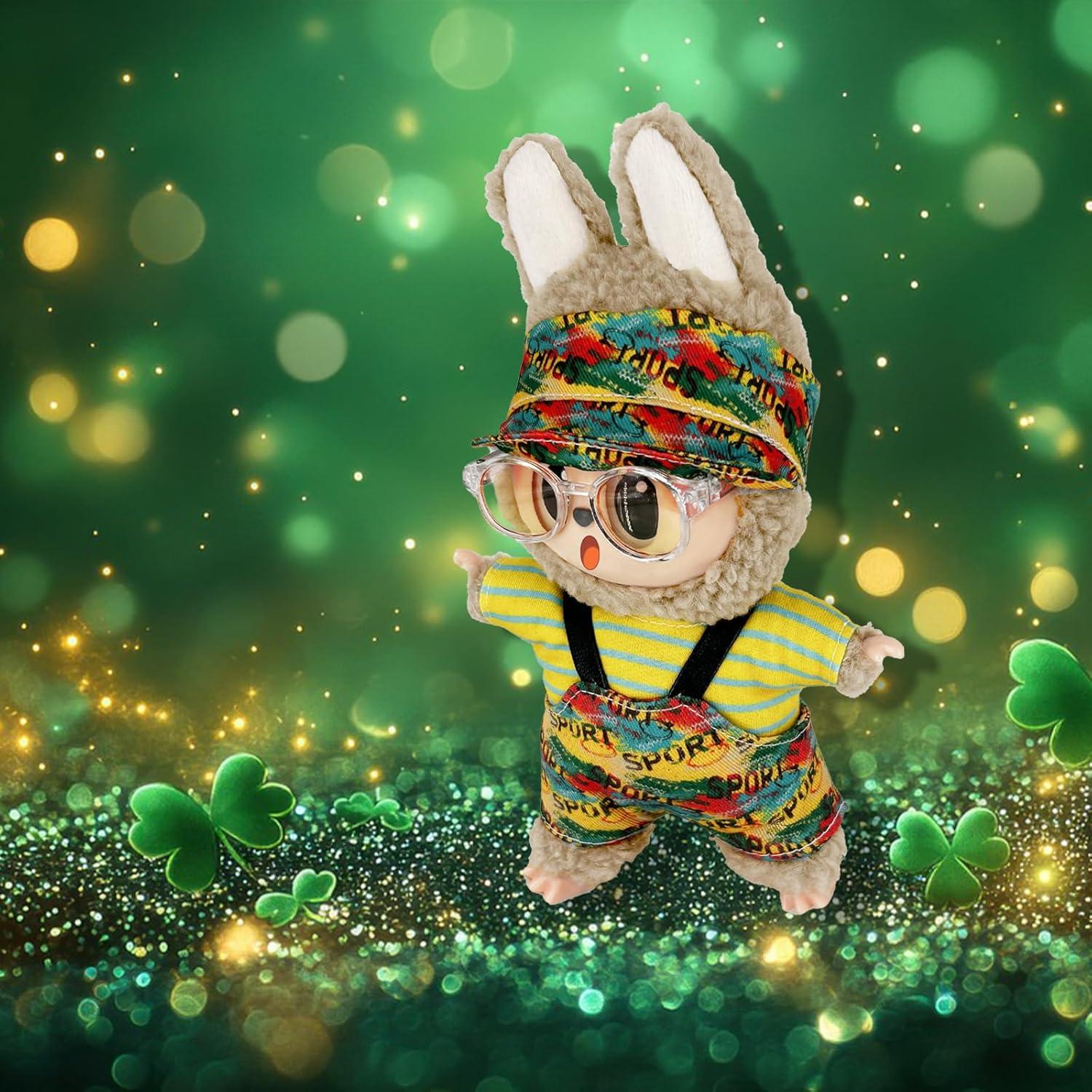 Conjunto de Ropa para Muñeca 17cm OVOEAGLET 4 Piezas Amarillo