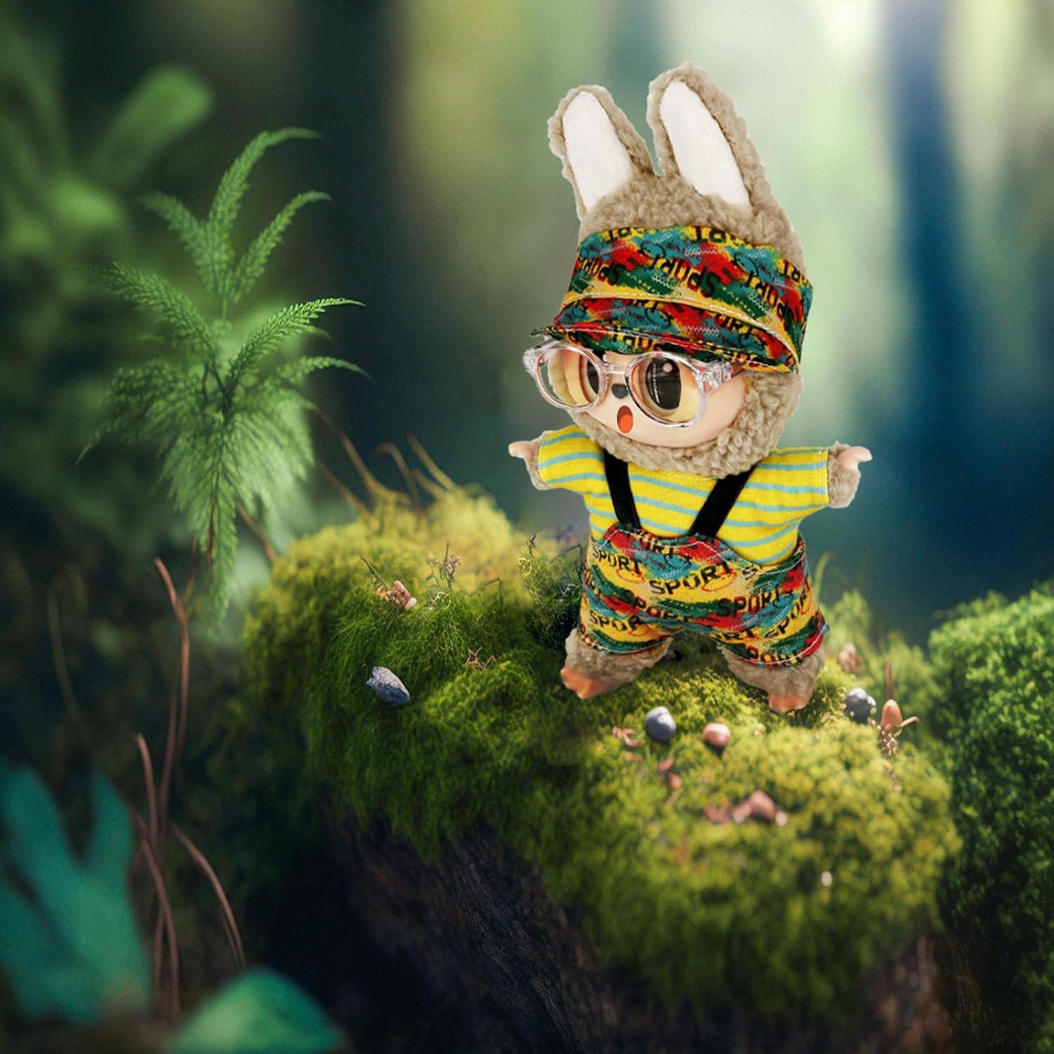 Conjunto de Ropa para Muñeca 17cm OVOEAGLET 4 Piezas Amarillo