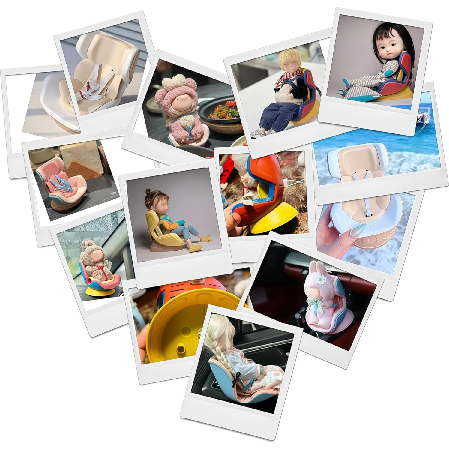 Asiento de Coche Labubu para Muñecas 17 cm - Rojo