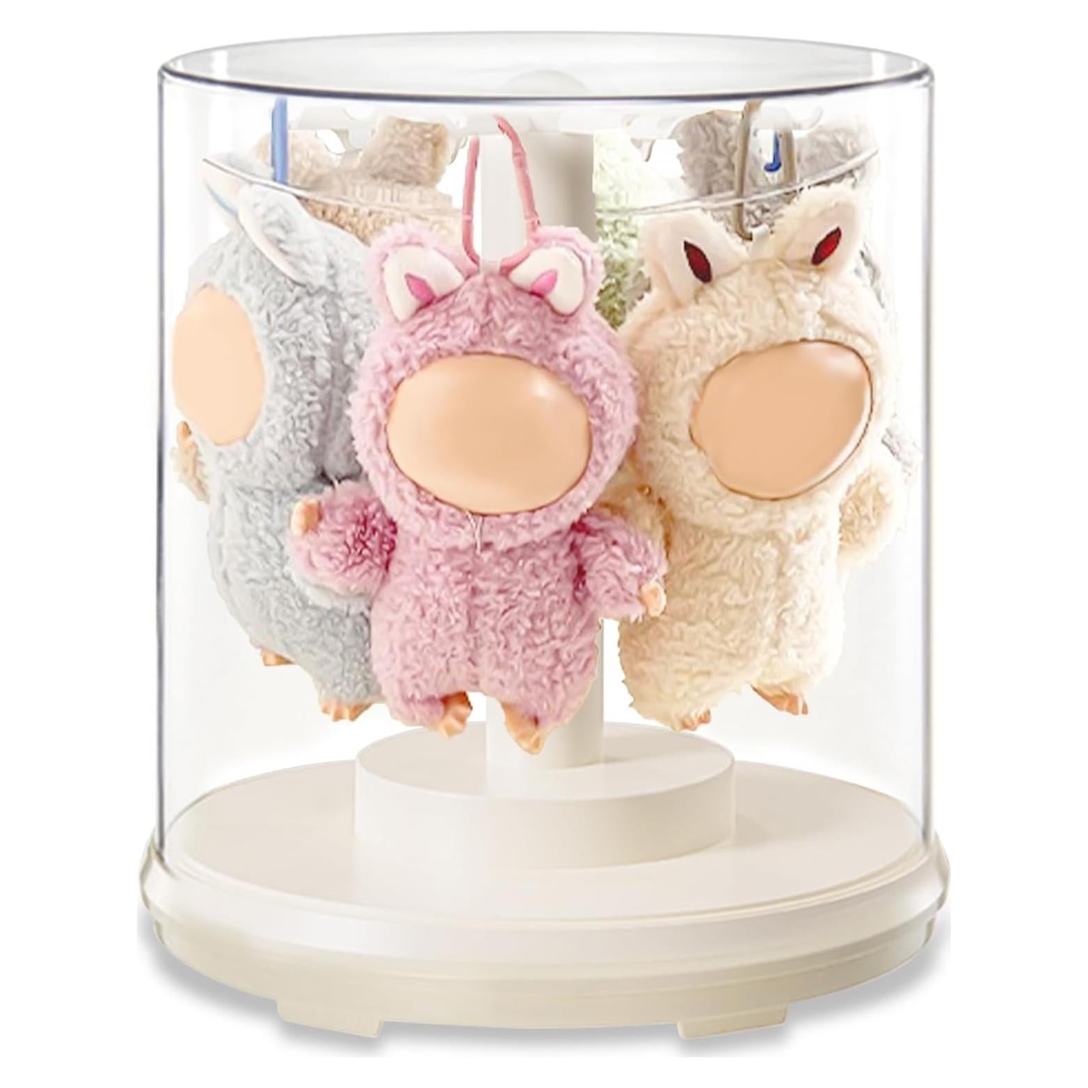 Estuche de Exhibición Giratorio Arefen para Llaveros de Peluche 24.9 cm