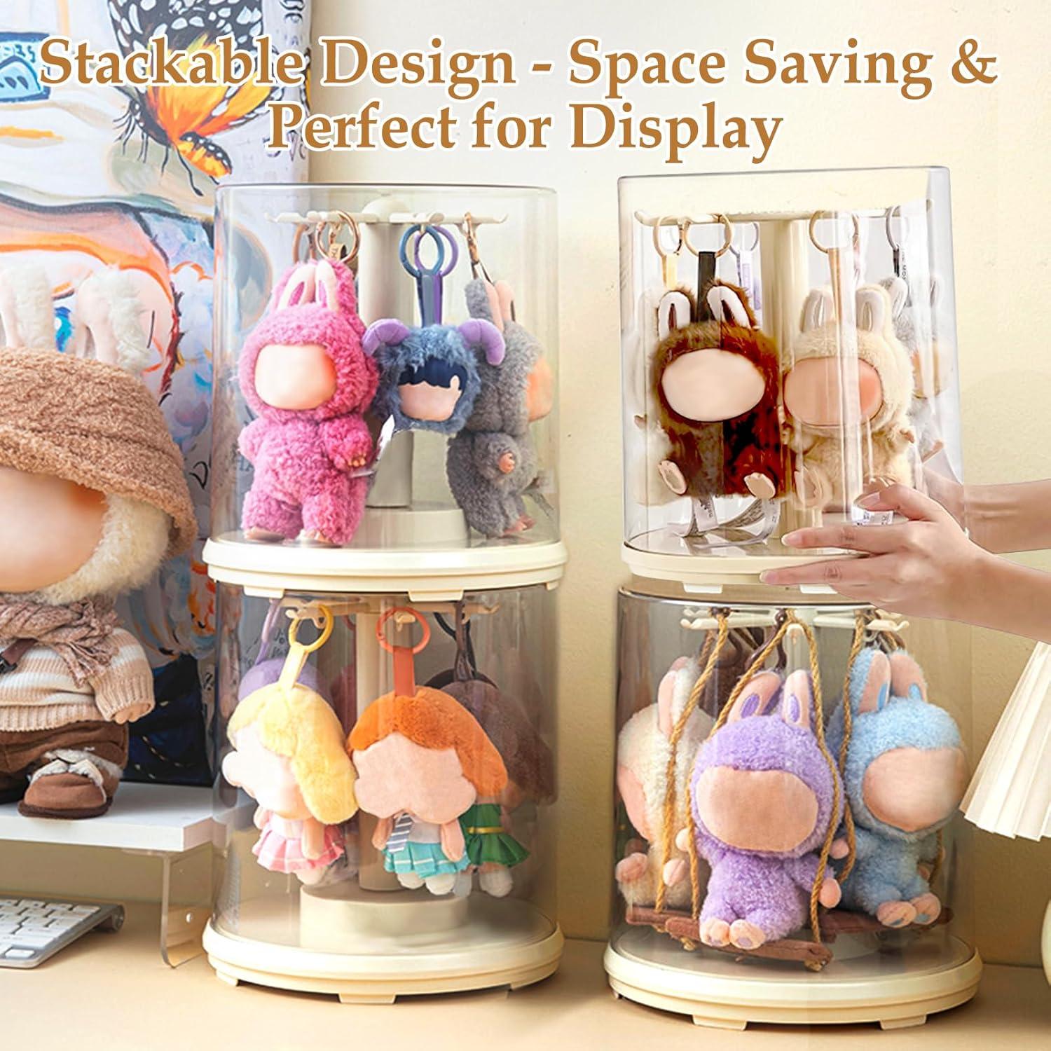 Estuche de Exhibición Giratorio Arefen para Llaveros de Peluche 24.9 cm