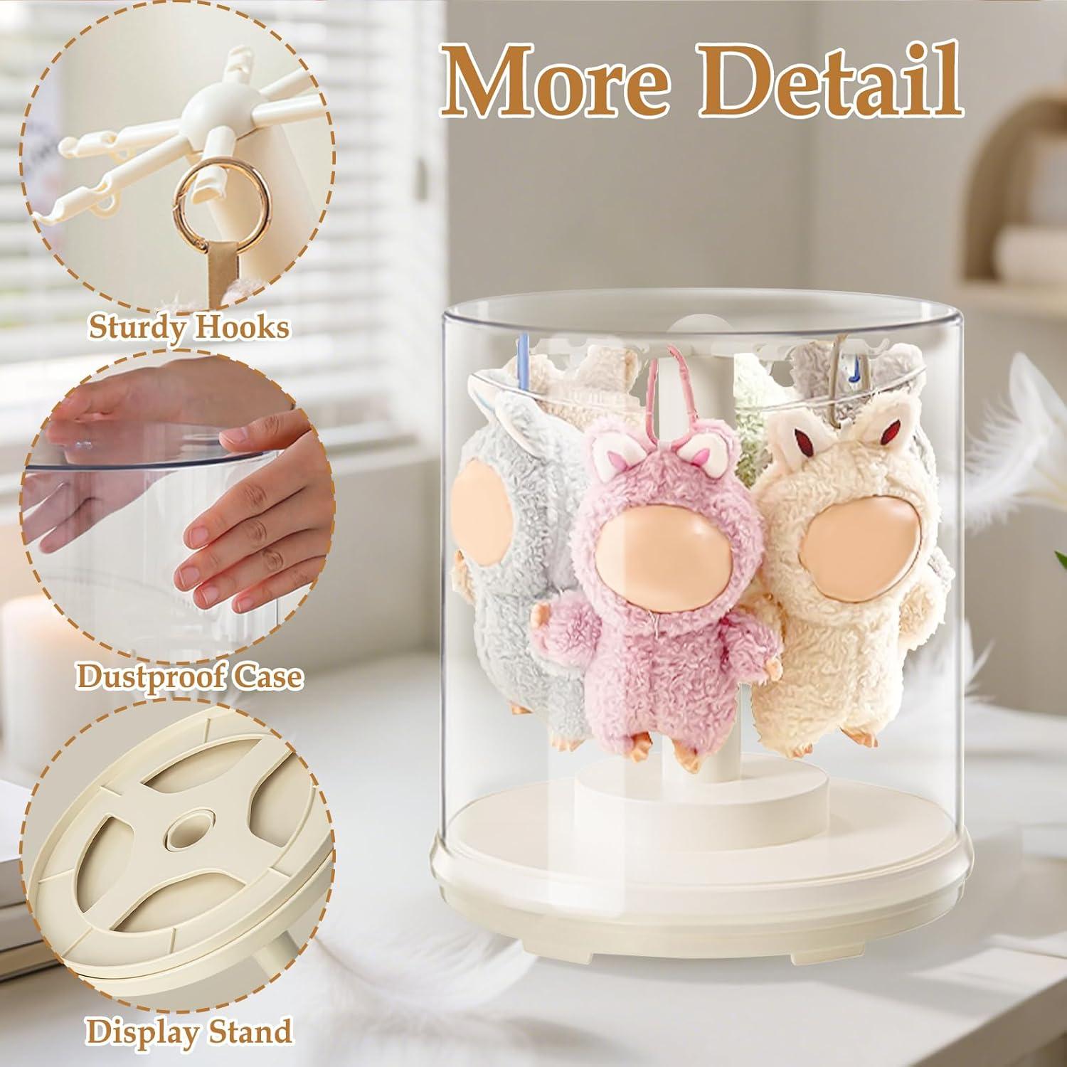 Estuche de Exhibición Giratorio Arefen para Llaveros de Peluche 24.9 cm