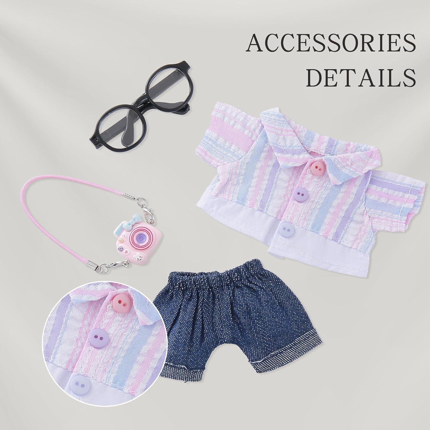 Conjunto de Ropa para Muñecas de 17cm YJLUMI - 4 Piezas Estilo Viaje