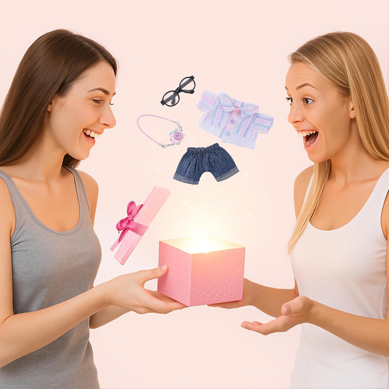 Conjunto de Ropa para Muñecas de 17cm YJLUMI - 4 Piezas Estilo Viaje