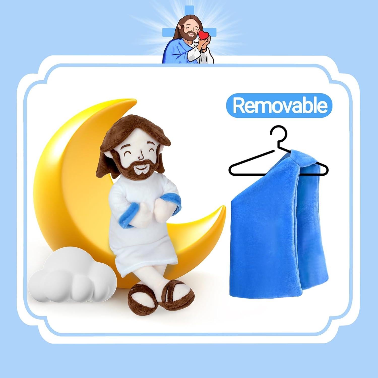 Muñeco de Jesús de Peluche Enryounr 20 cm Estilo Bíblico