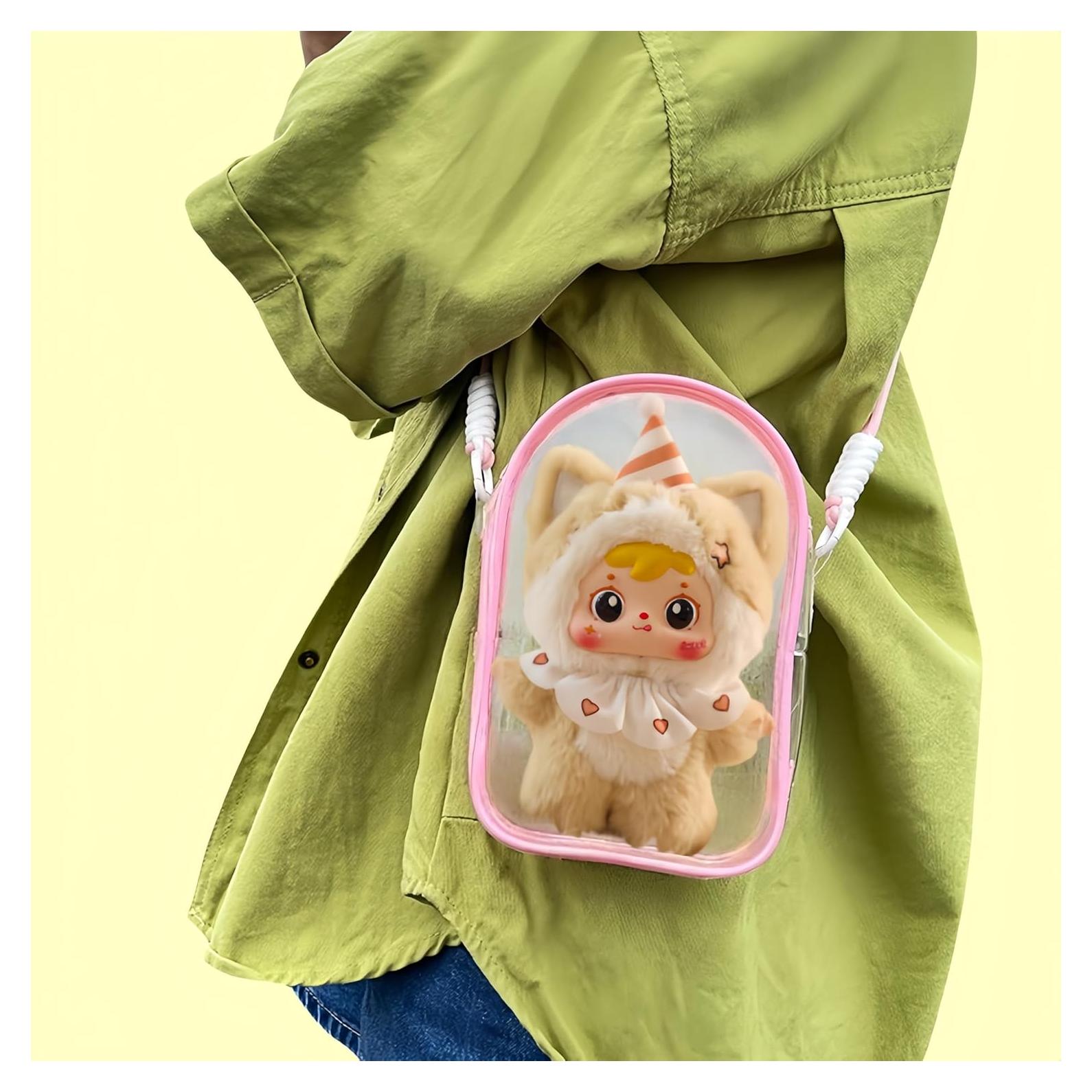 Funda Protectora para Muñecas de Peluche Rosa - Estuche PVC