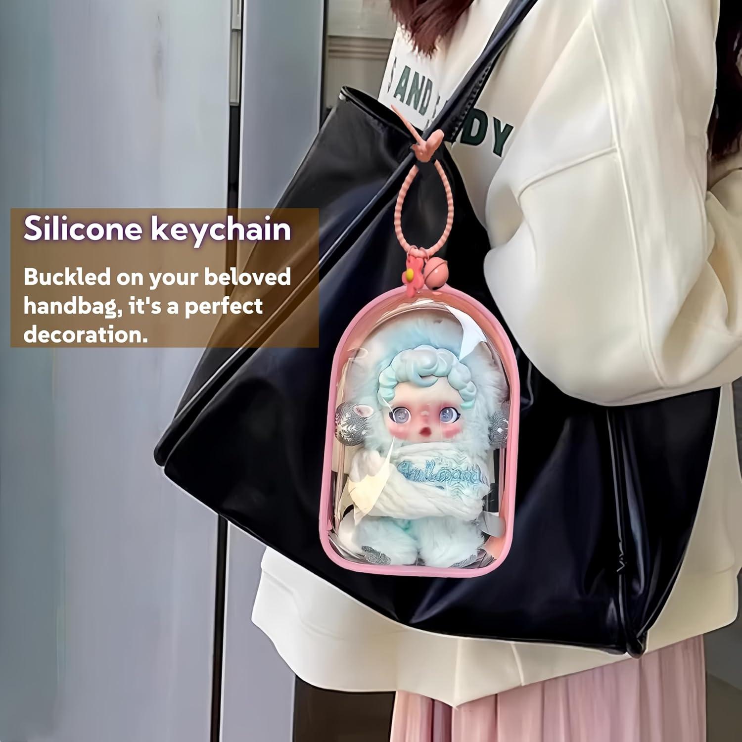 Funda Protectora para Muñecas de Peluche Rosa - Estuche PVC