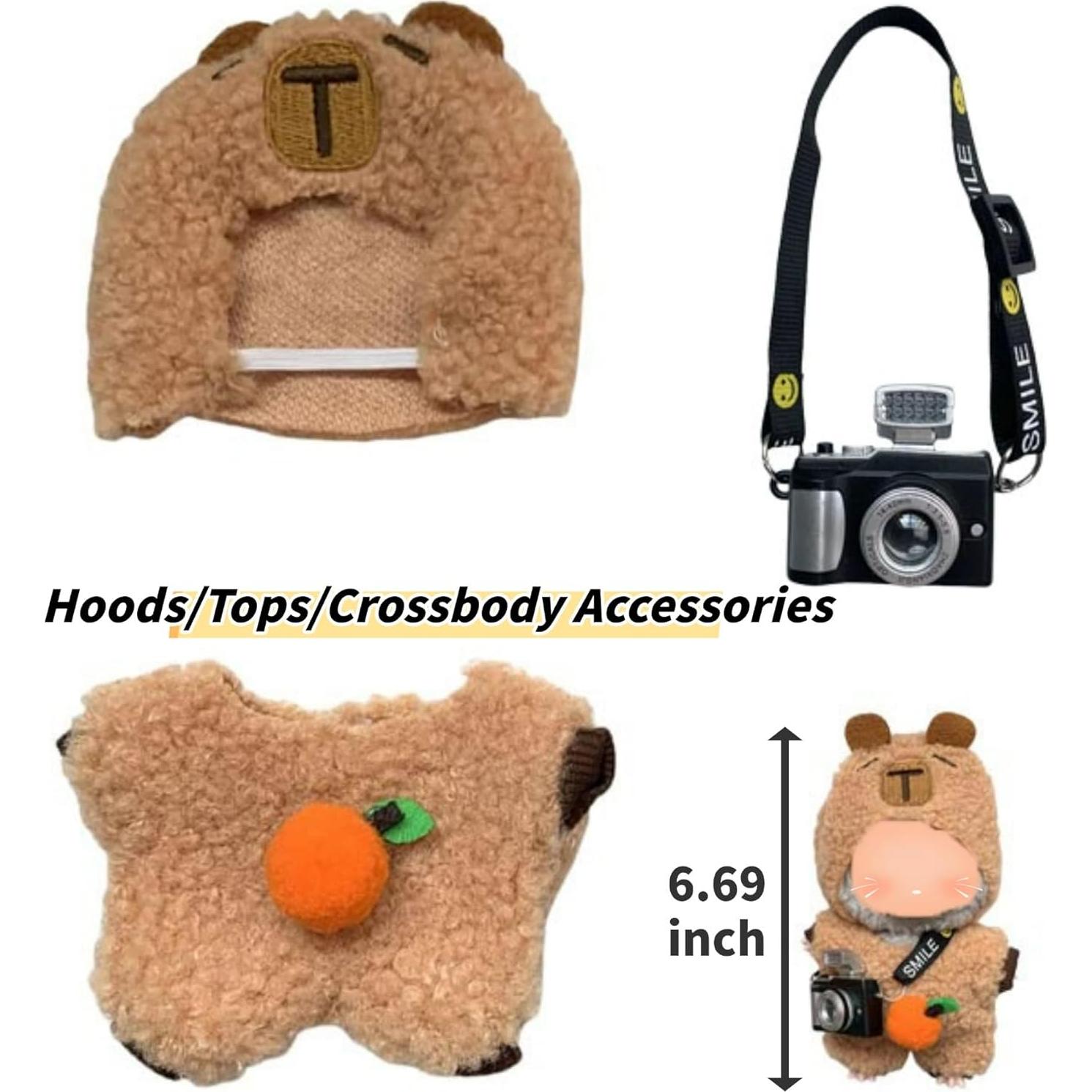 Conjunto de Ropa para Muñeca 17cm Coruja 3 Piezas Oso Peluche