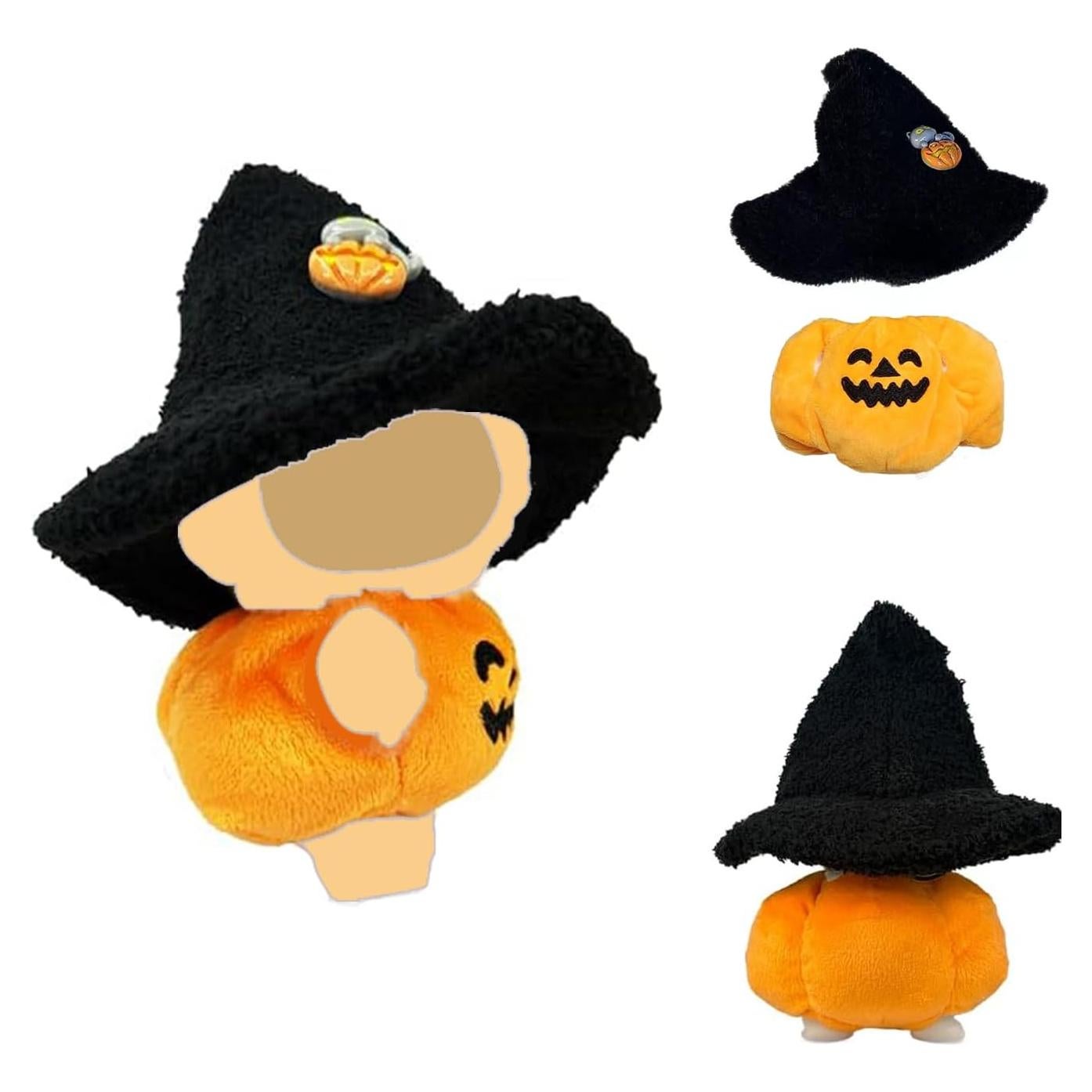 Disfraz de Calabaza para Muñeca 17cm con Sombrero de Bruja