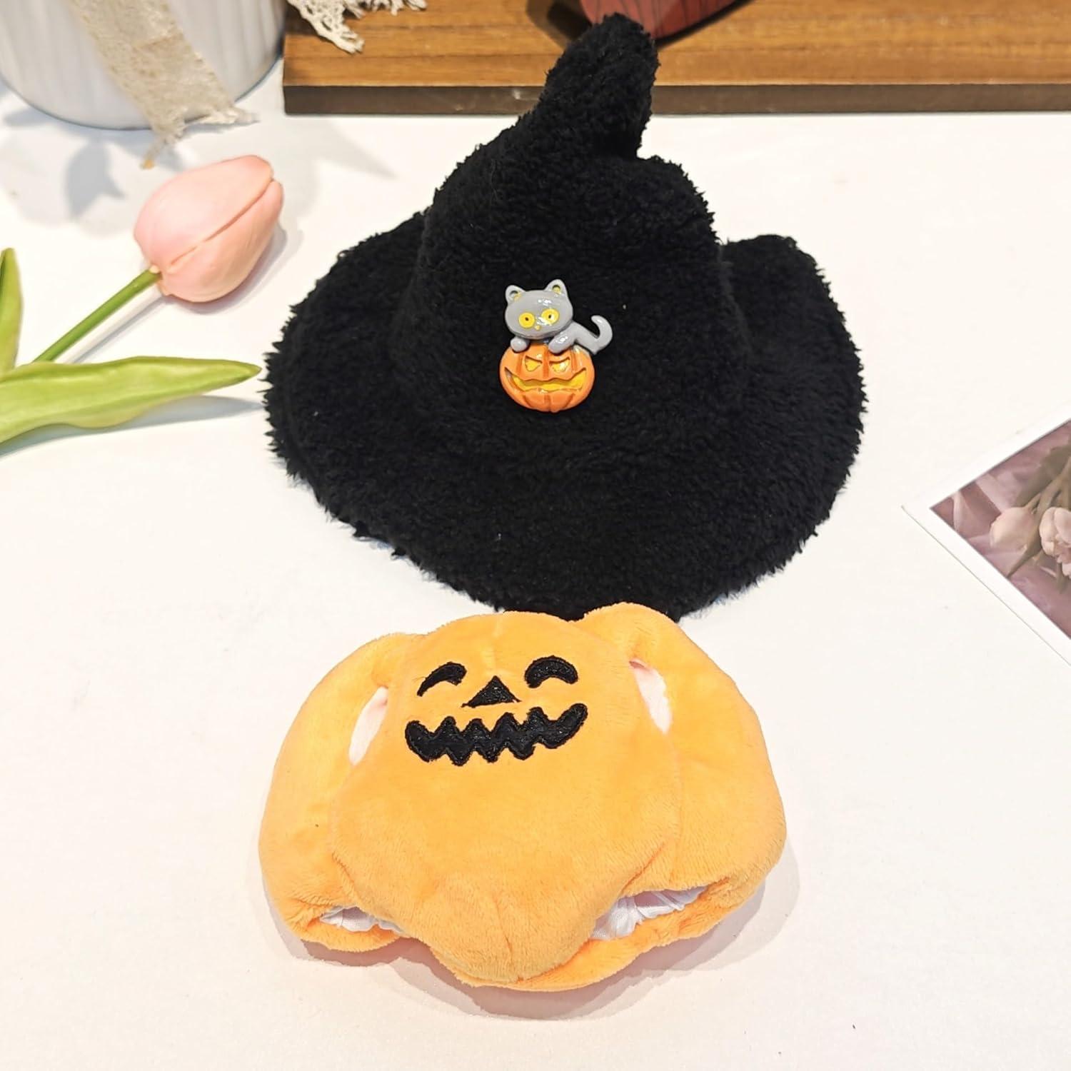 Disfraz de Calabaza para Muñeca 17cm con Sombrero de Bruja