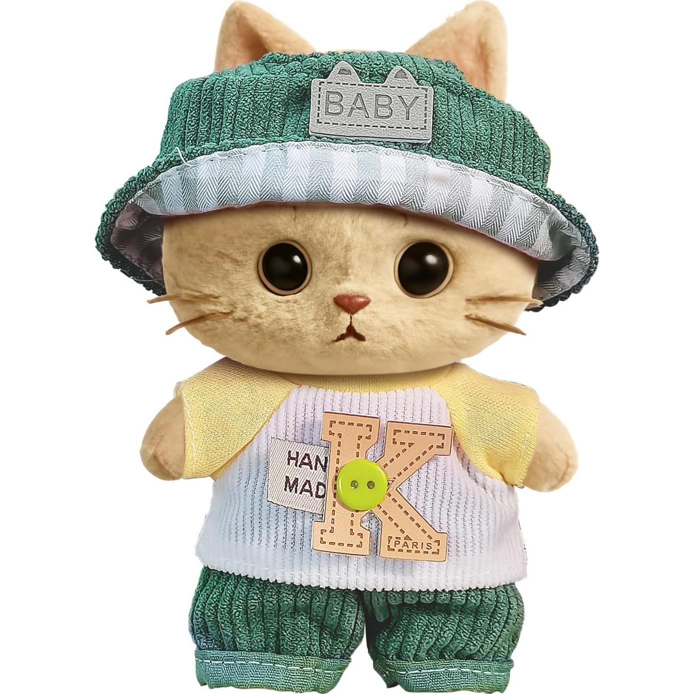 Conjunto de Ropa para Muñecas 17cm - Sombrero y Overoles Verde