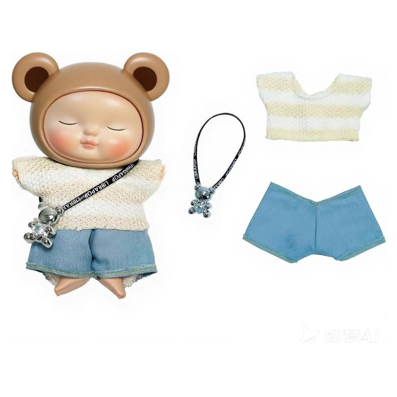 Conjunto Ropa para Muñecas 17cm - Suéter y Jeans Algodón