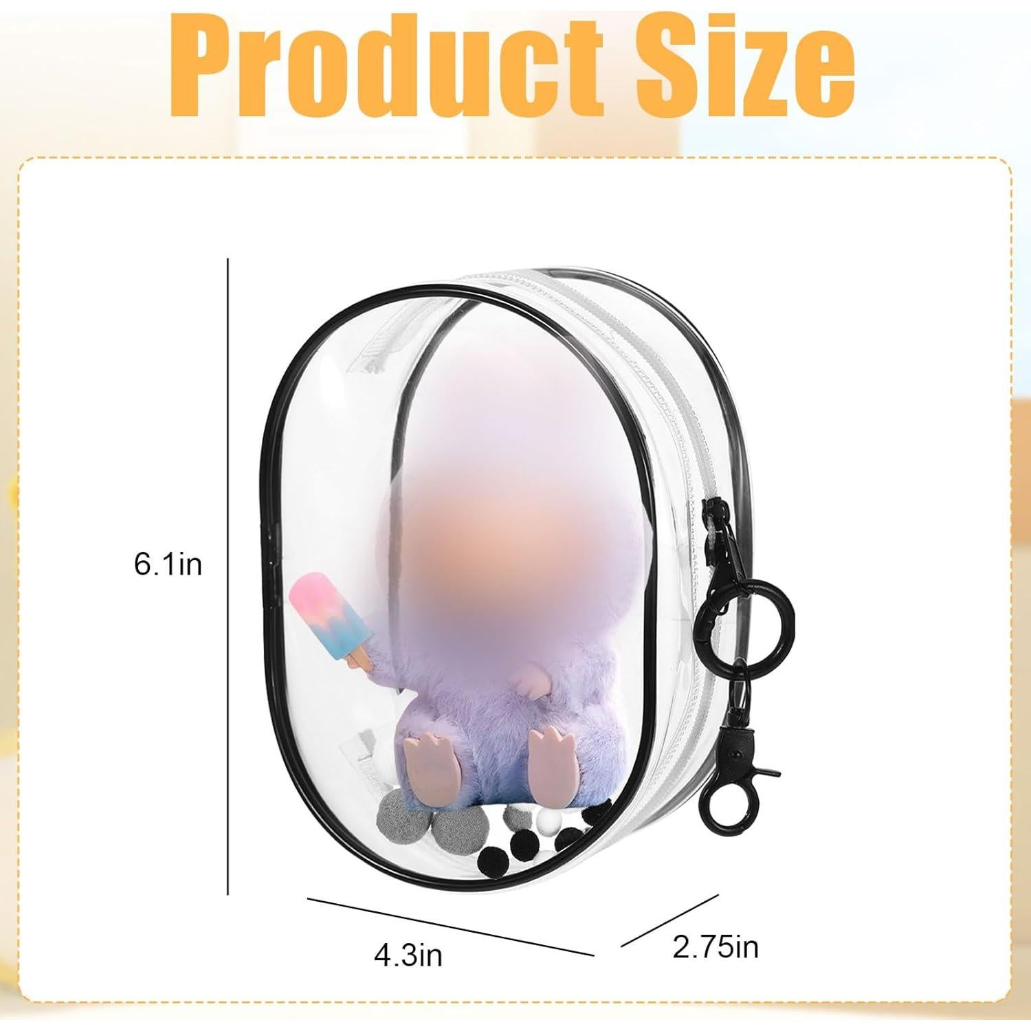 Funda Protectora para Muñeca 15.5cm PVC Transparente con Llavero