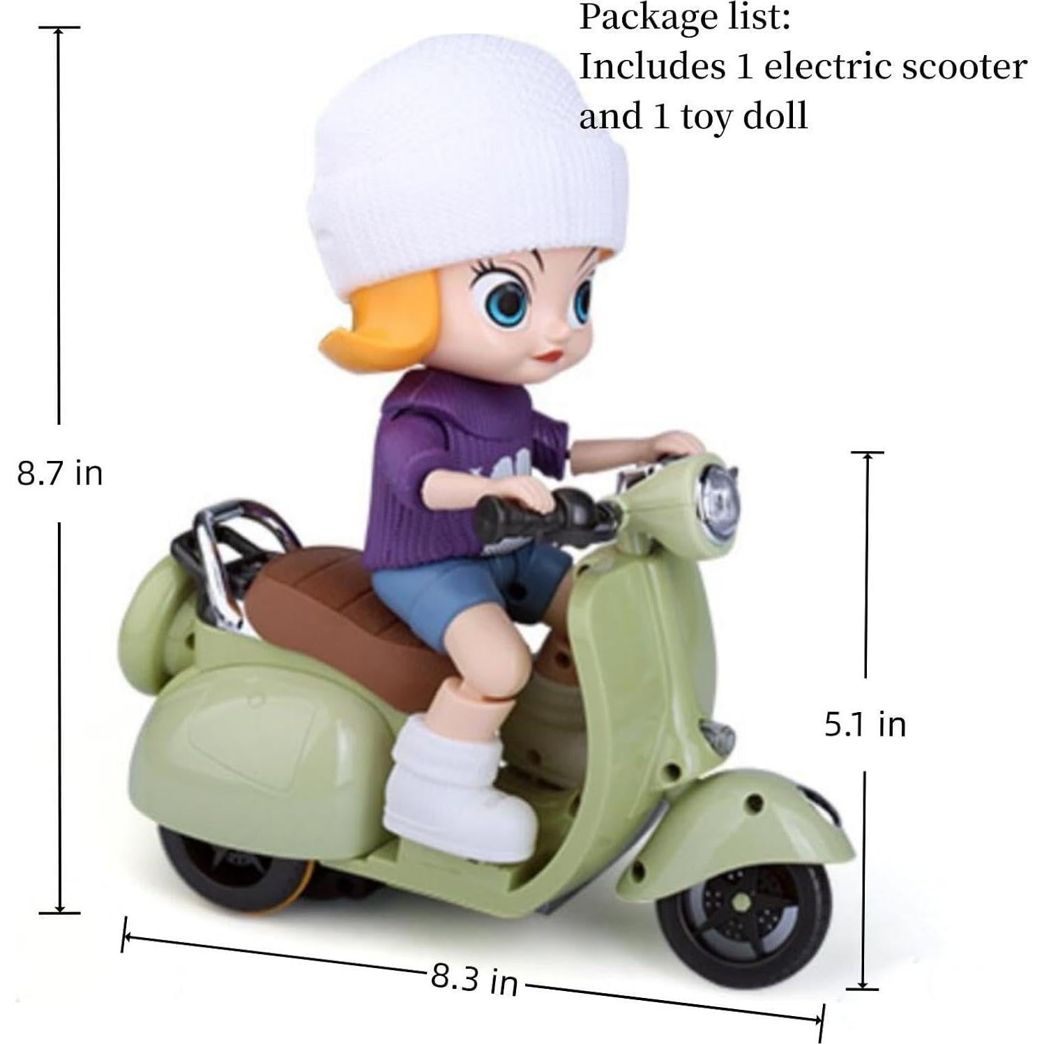 Juguete Scooter Labu Verde con Luz y Música - 20 cm