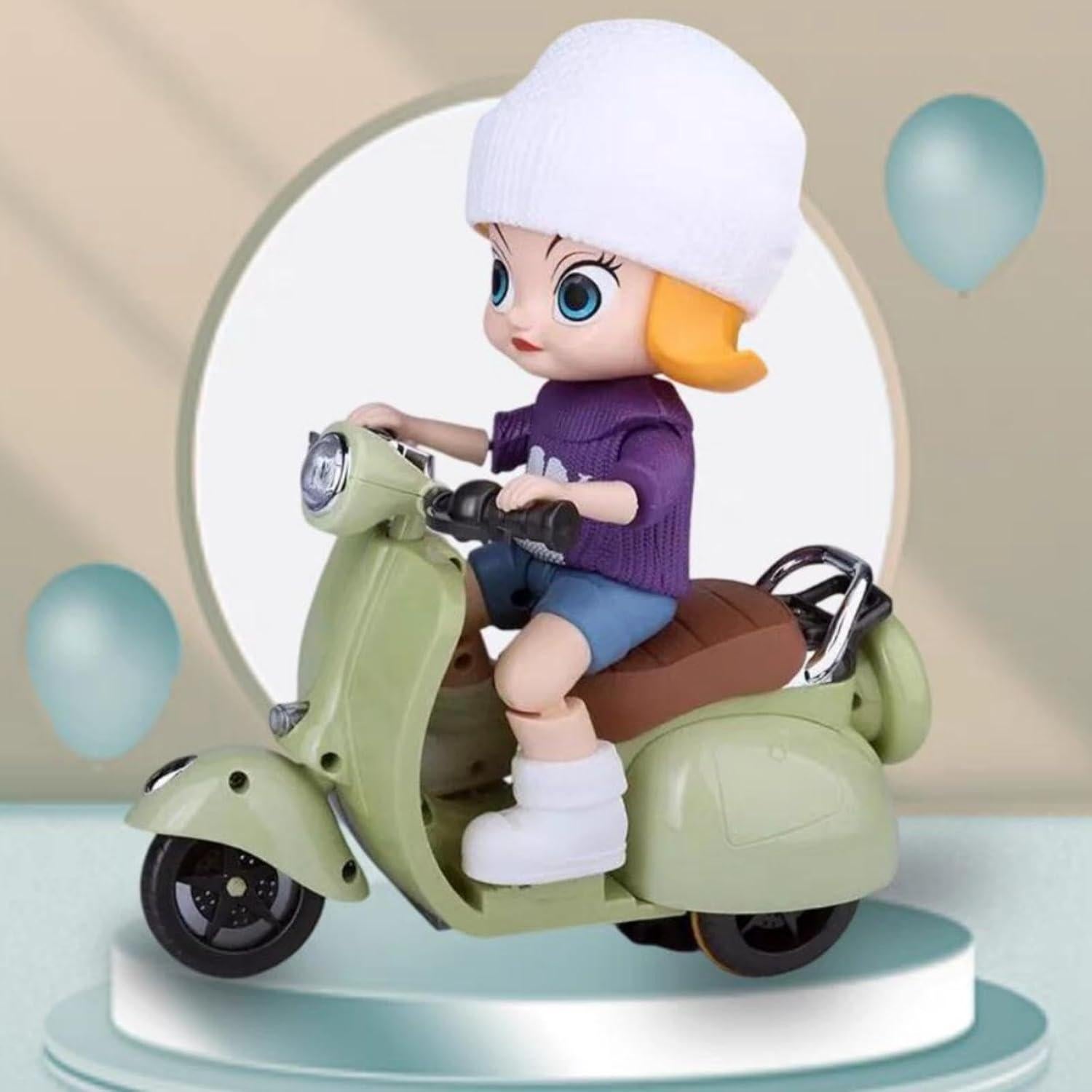 Juguete Scooter Labu Verde con Luz y Música - 20 cm