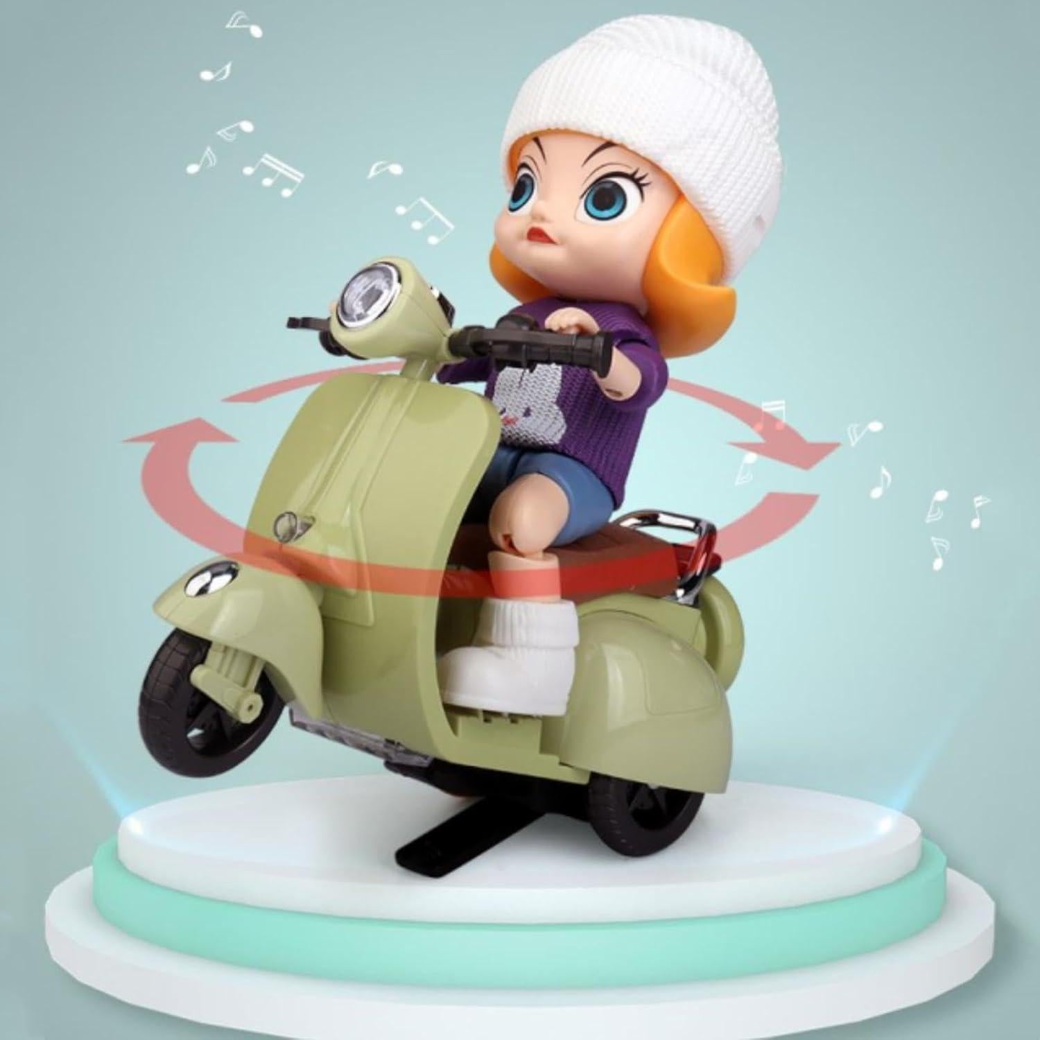 Juguete Scooter Labu Verde con Luz y Música - 20 cm