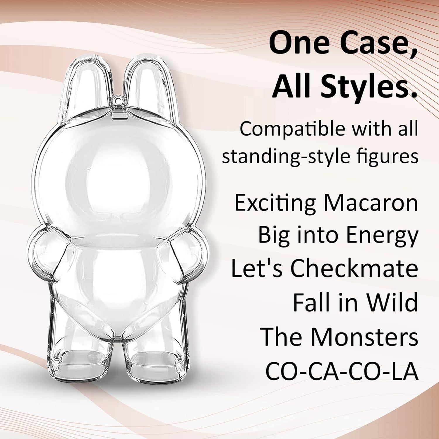 Funda protectora acrílica Labubu para figuras coleccionables