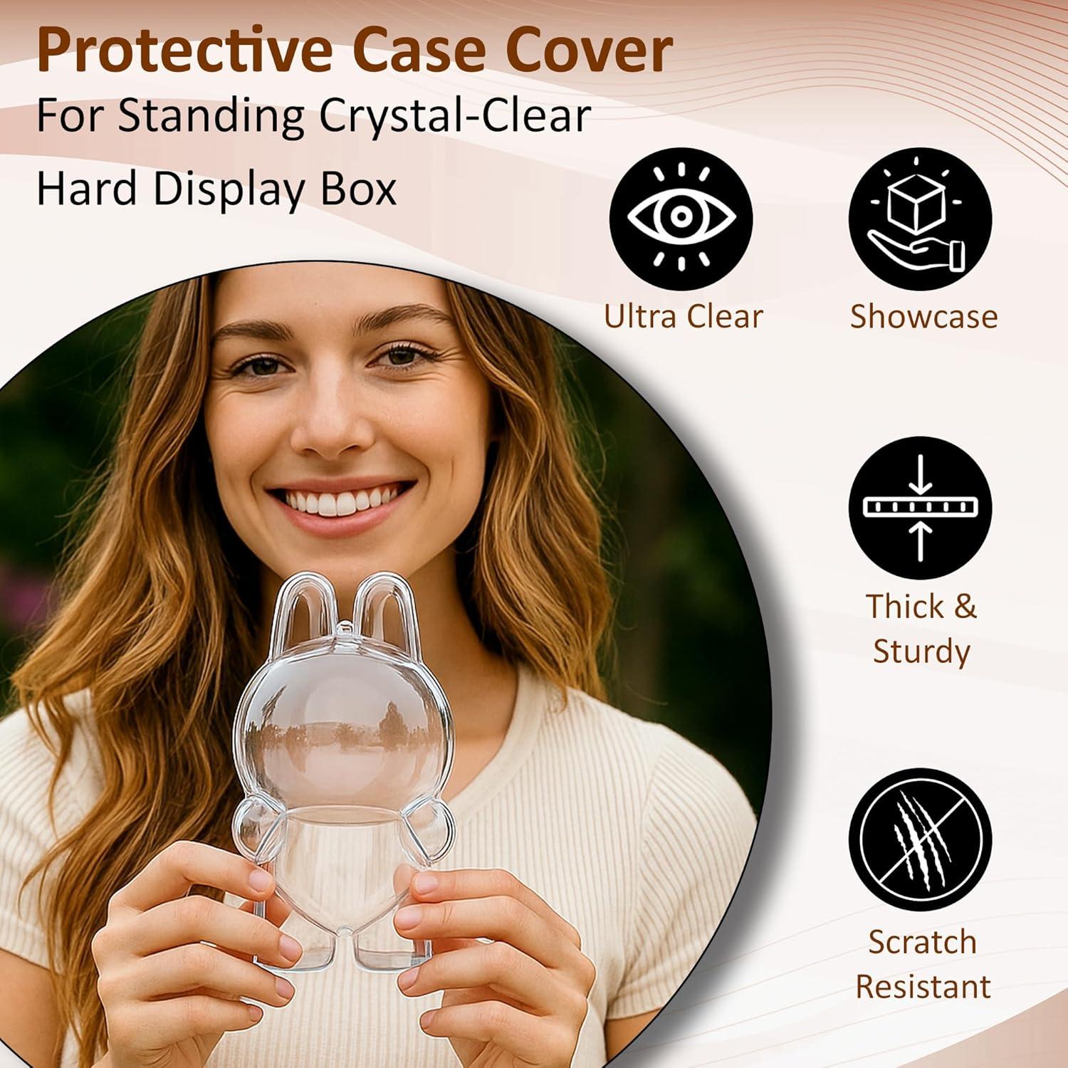 Funda protectora acrílica Labubu para figuras coleccionables